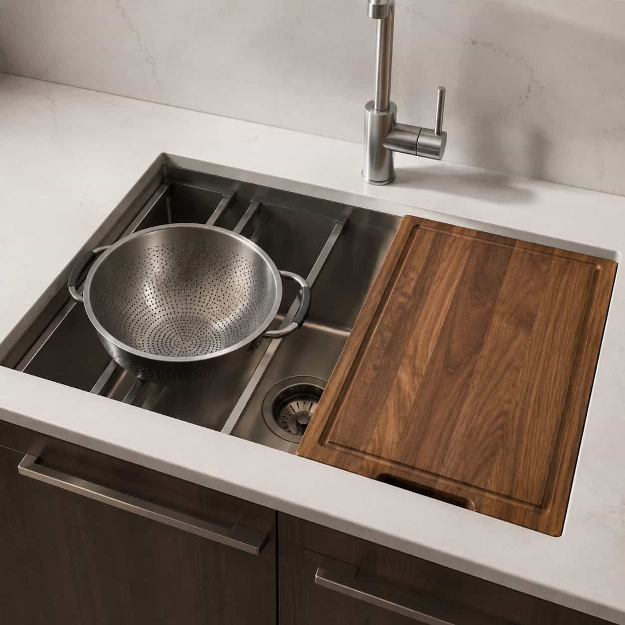 An Undermount Workstation Sink