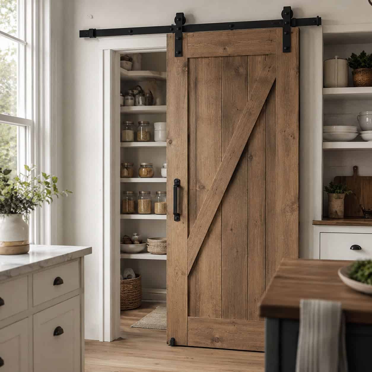 Barn Doors on the Pantry