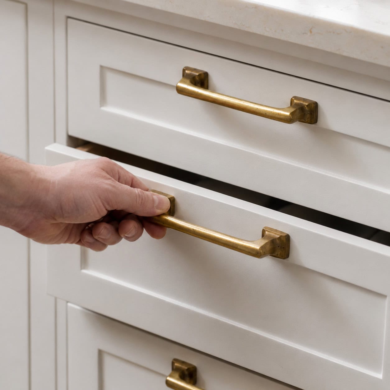 Swap Hardware for Warm Metal Finishes