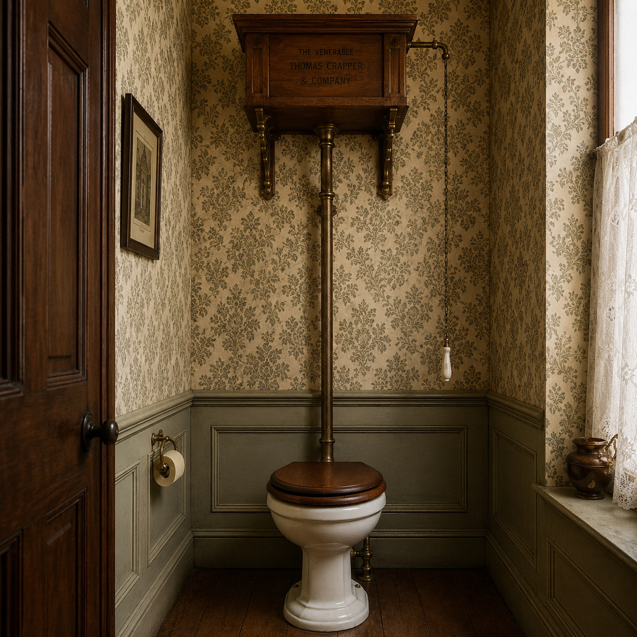 High-Tank Pull-Chain Toilet