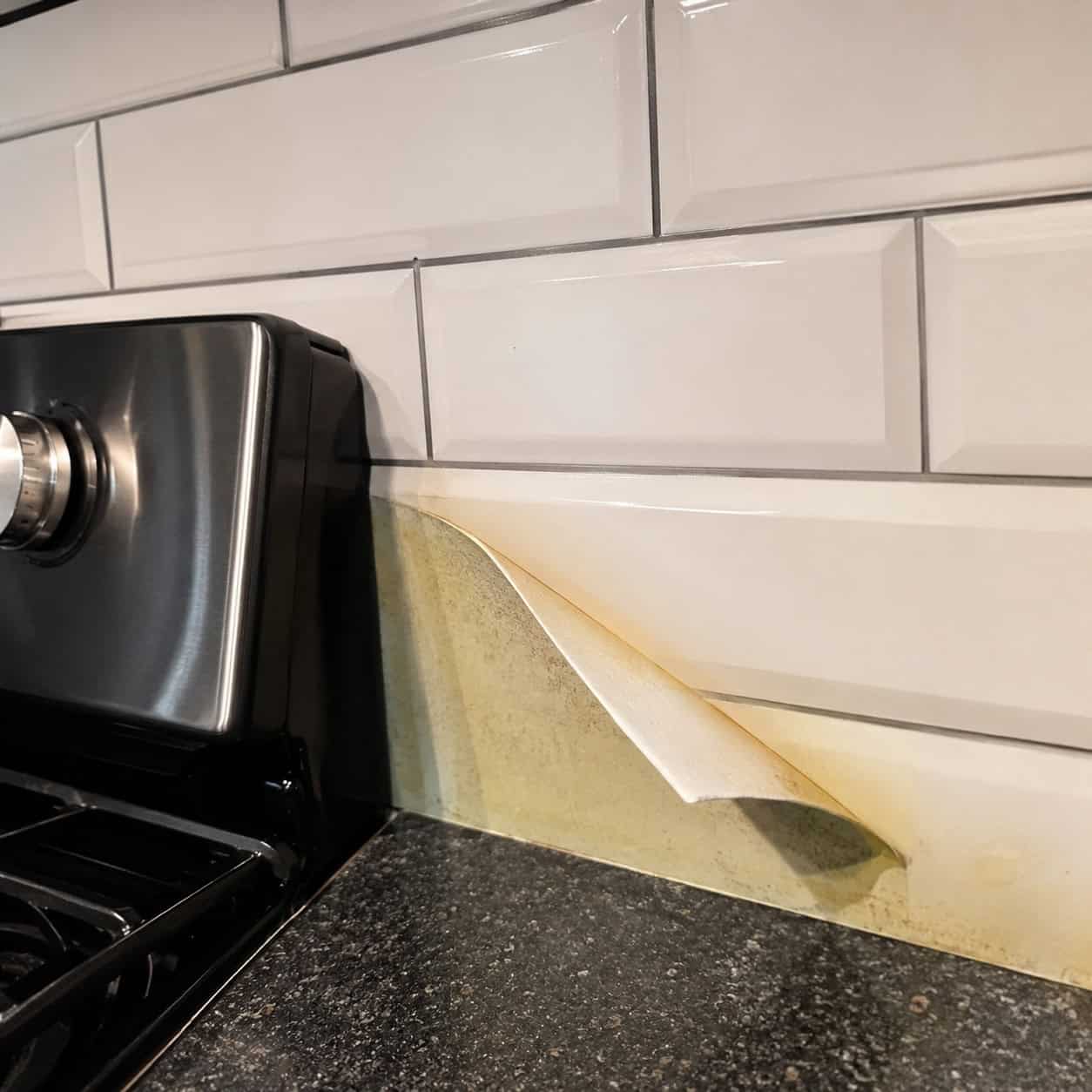 Peel-and-Stick Backsplash