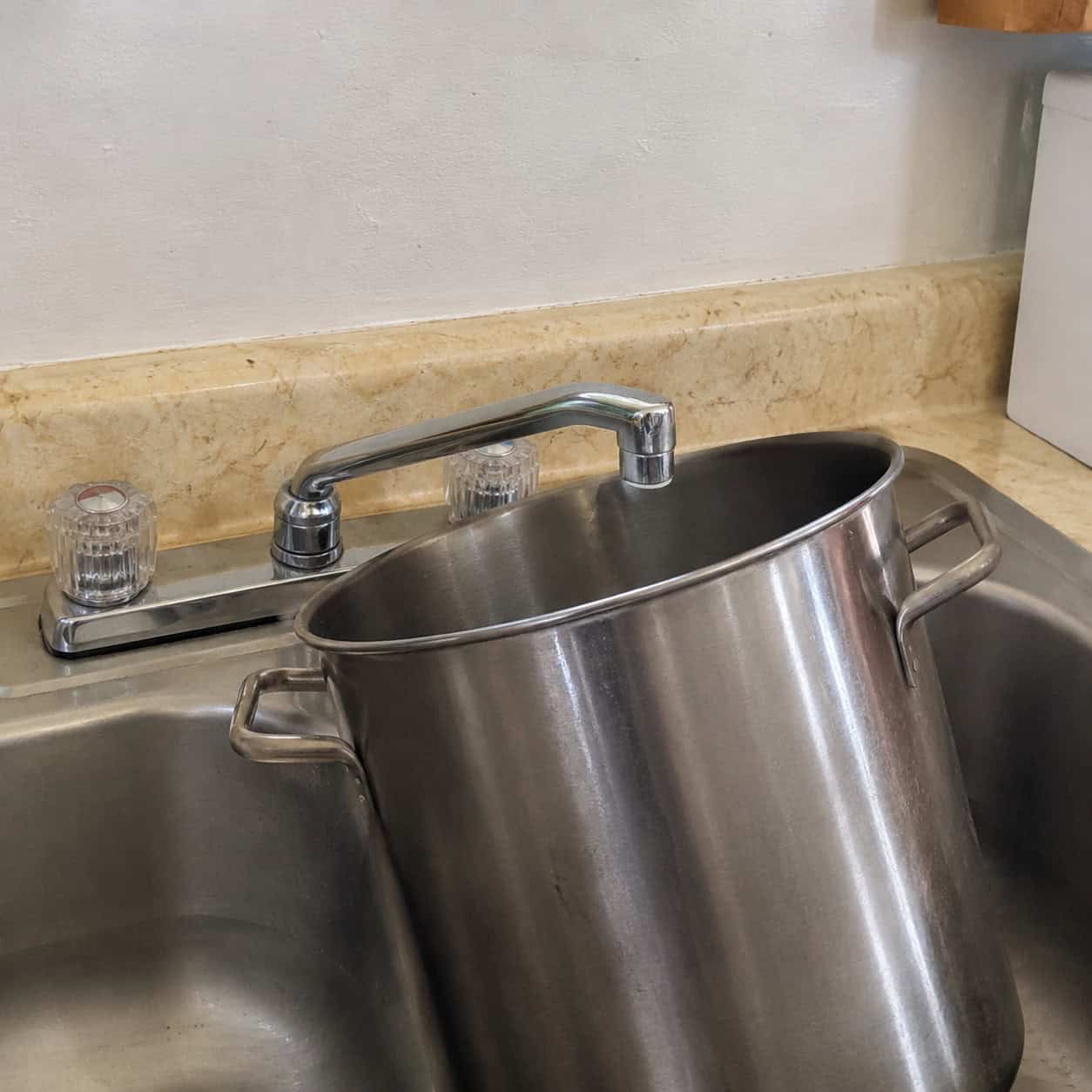 The Low-Arc Two-Handle Deck-Mount Faucet