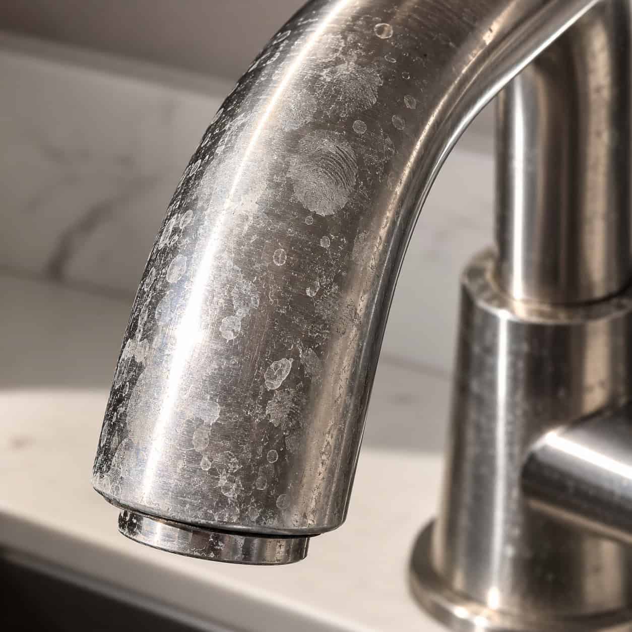 Water Spots and Fingerprints on the Faucet
