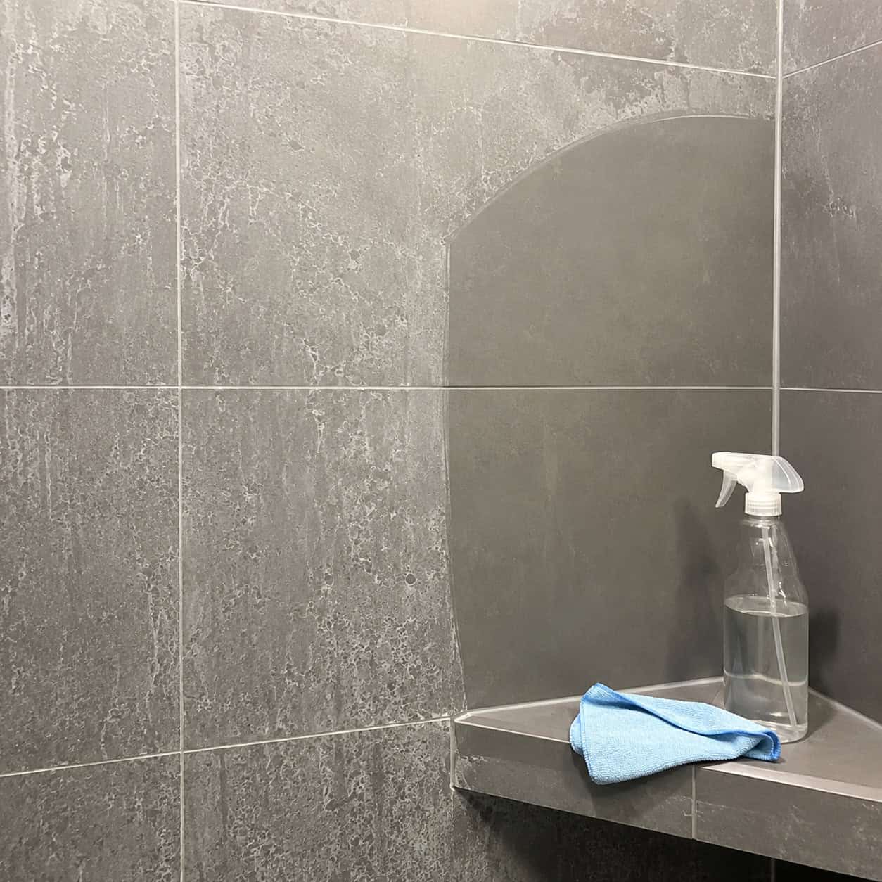 Soap Scum Film on Shower Walls
