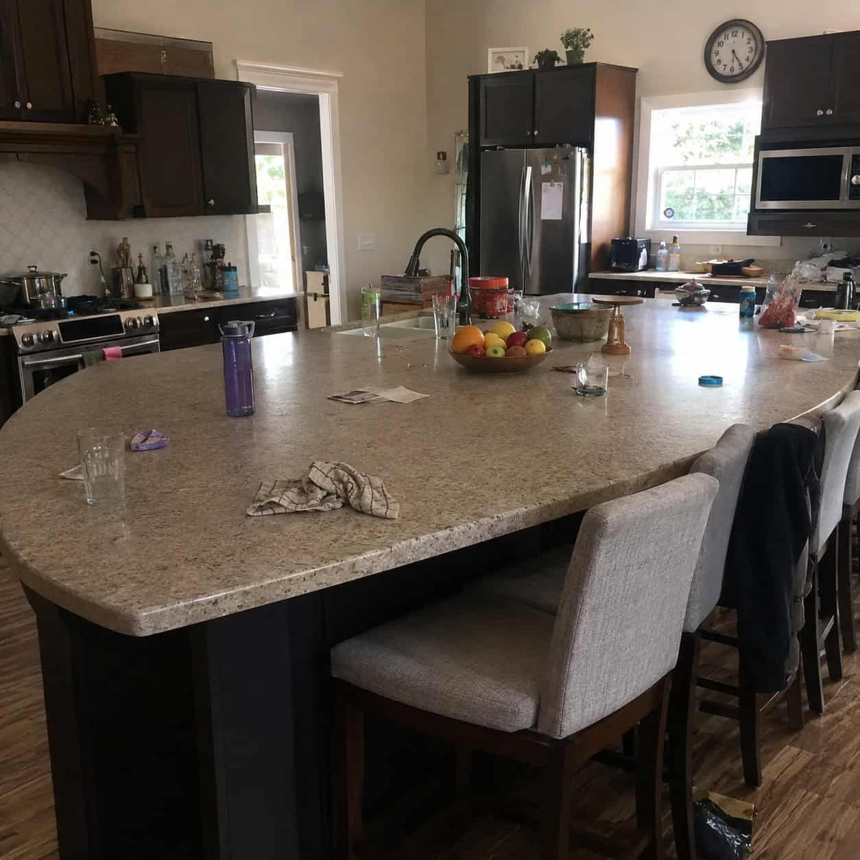 An Oversized Kitchen Island