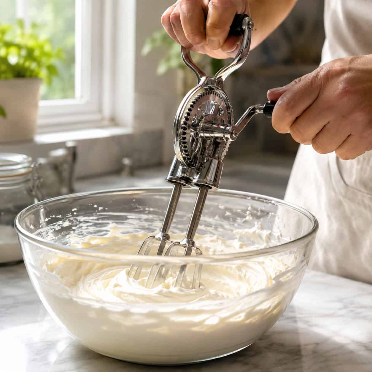 Hand-Crank Rotary Egg Beater