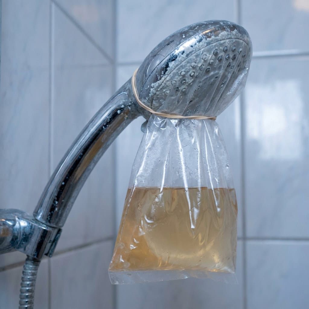 A Limescale-Crusted Showerhead