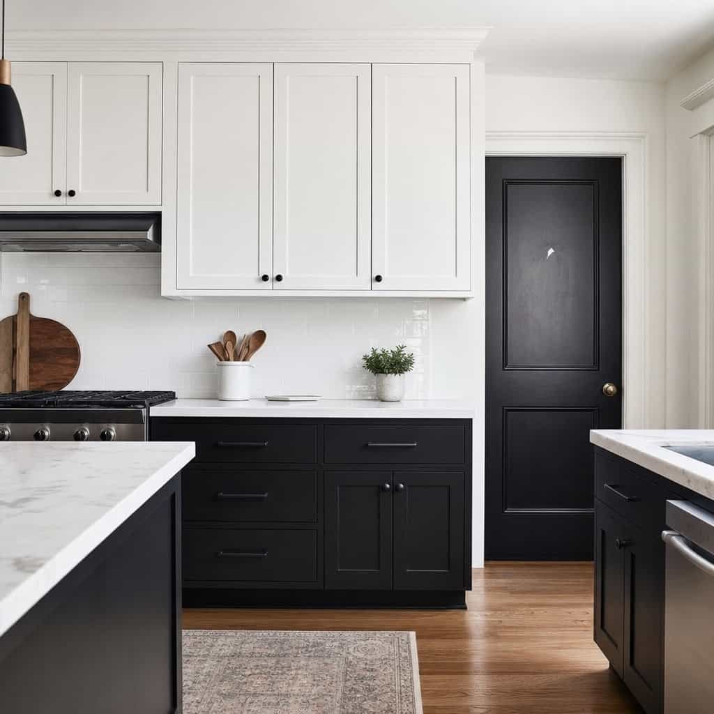Heavy High-Contrast Two-Tone Cabinets