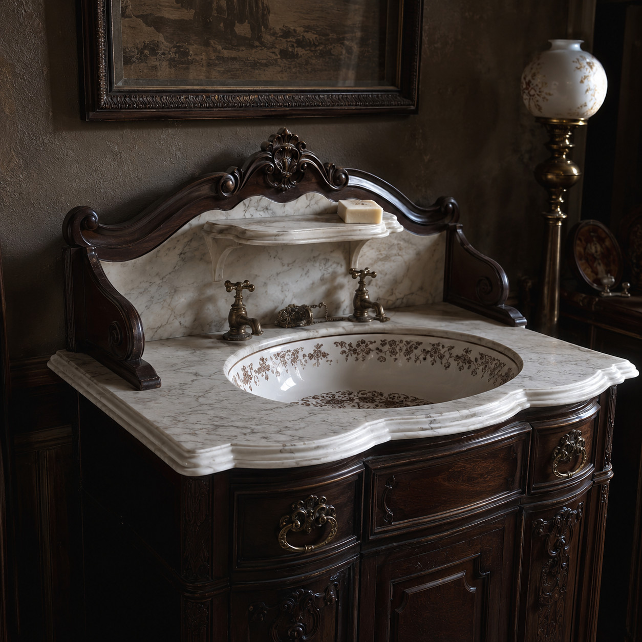Victorian Marble Washstand Basin