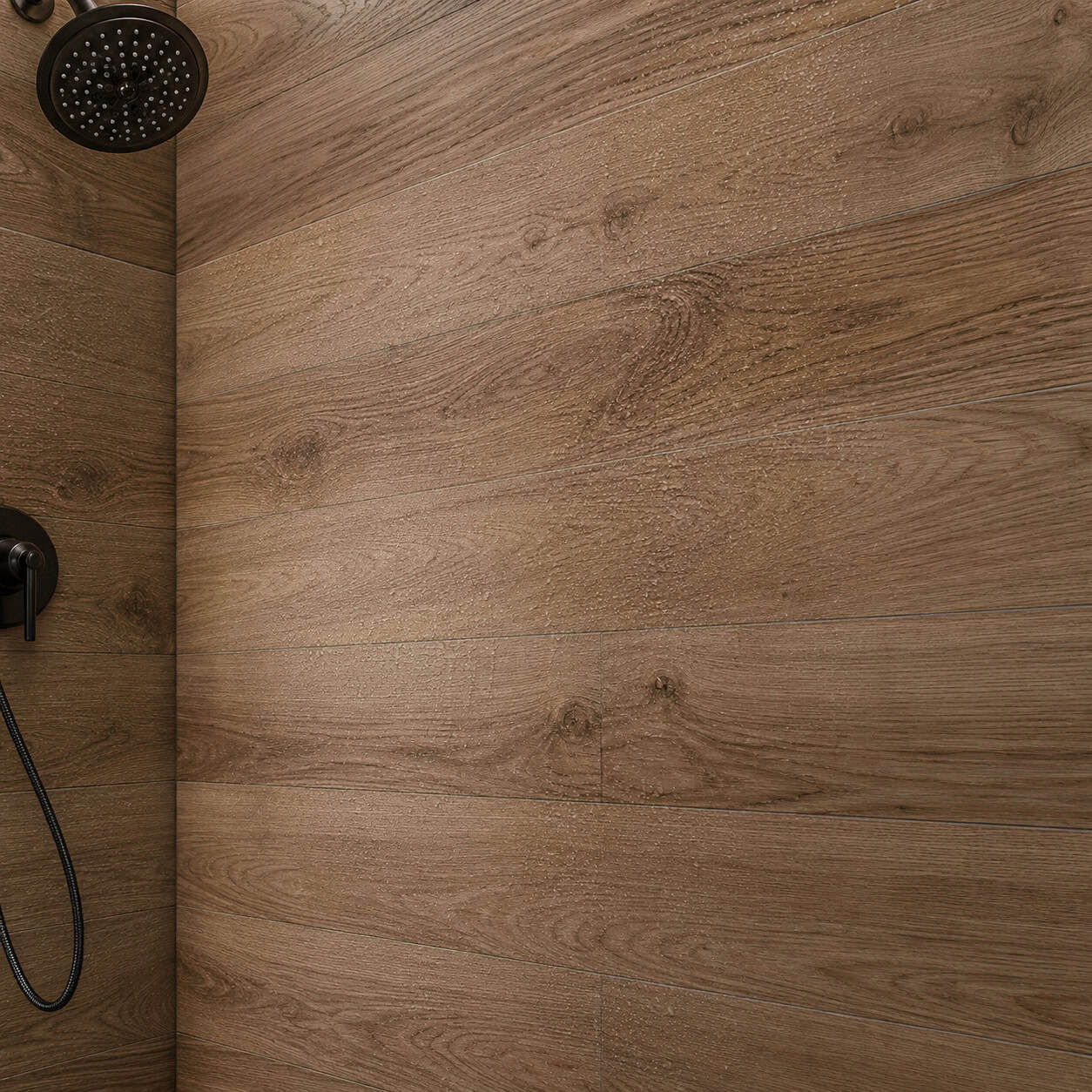 Faux Wood-Look and Faux-Marble Tile