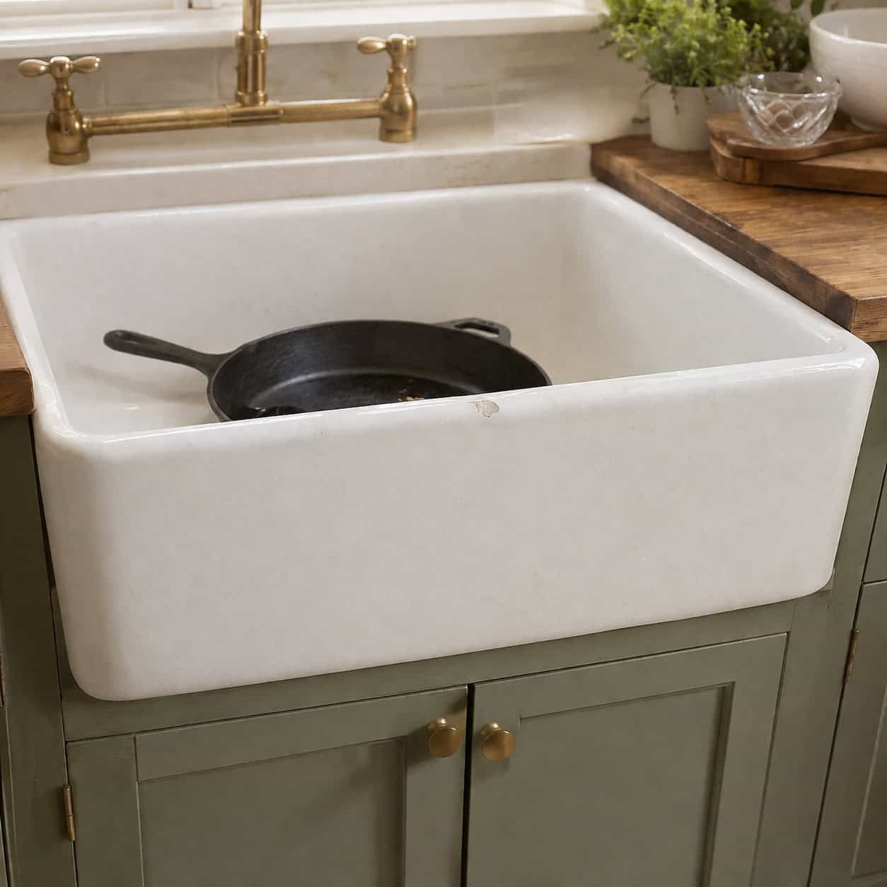 The Fireclay Farmhouse Apron Sink