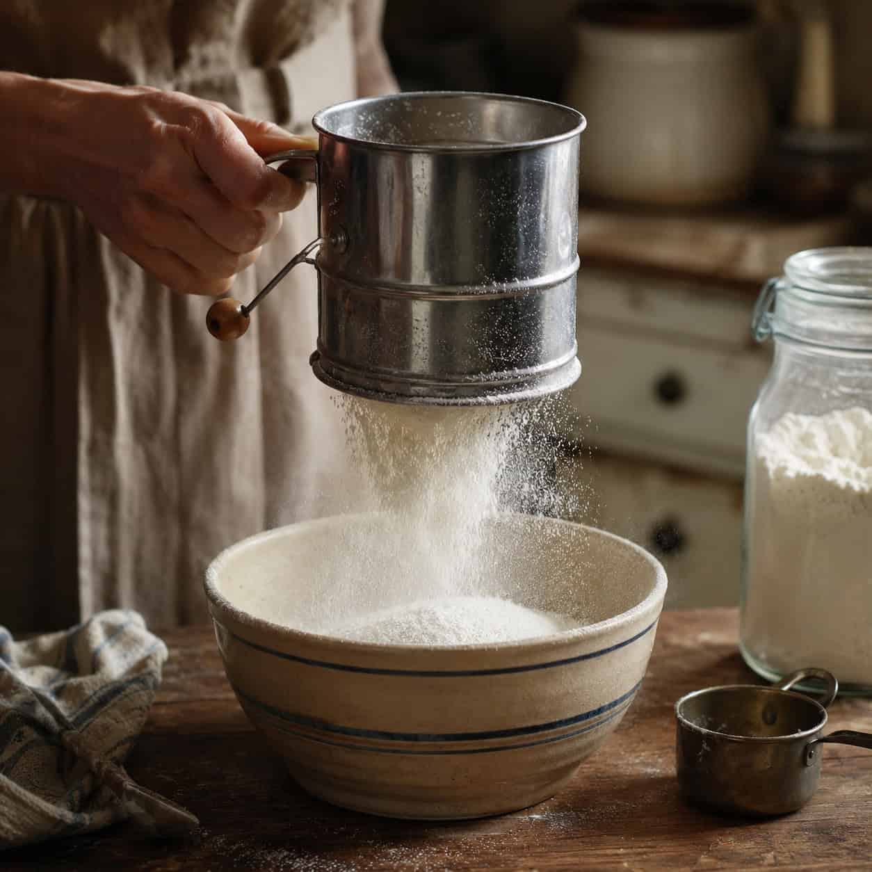 Hand-Crank Flour Sifter