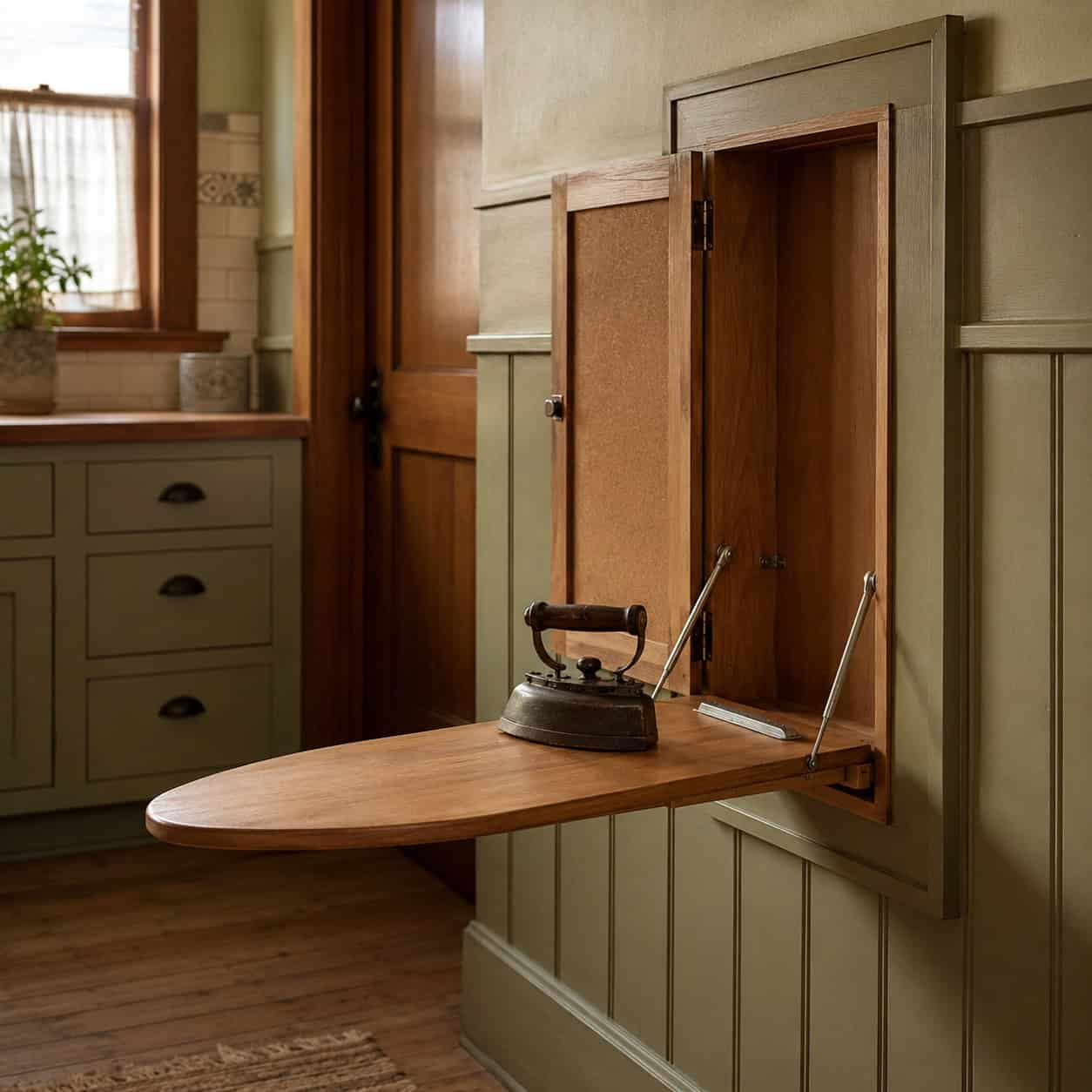 The Fold-Out Built-In Ironing Board