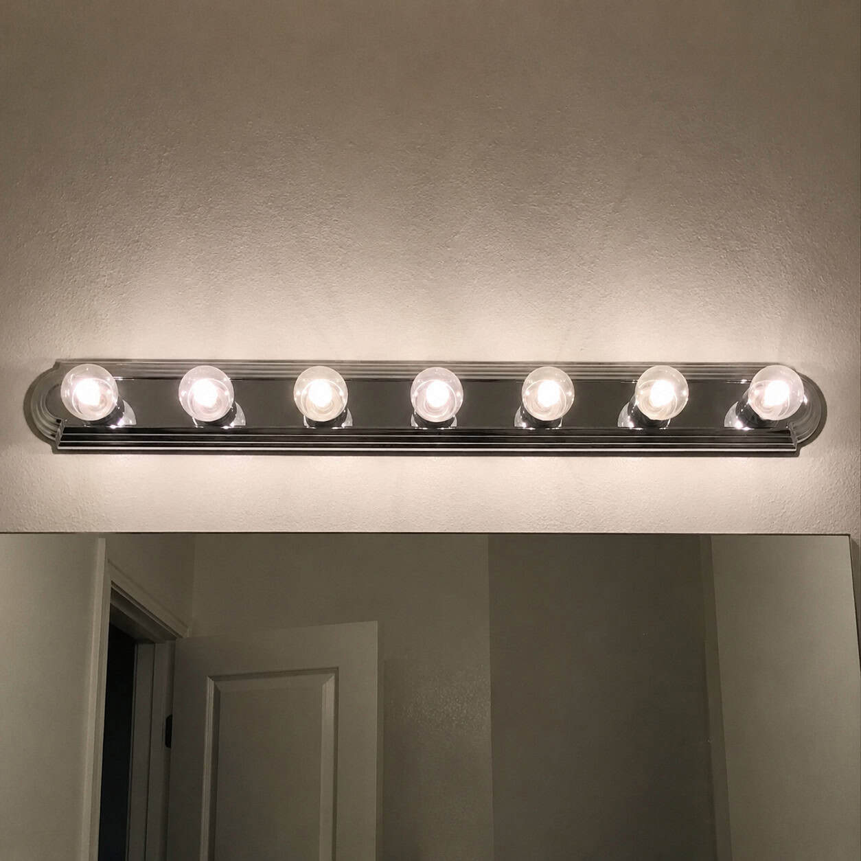 The Bare-Bulb Hollywood Vanity Strip