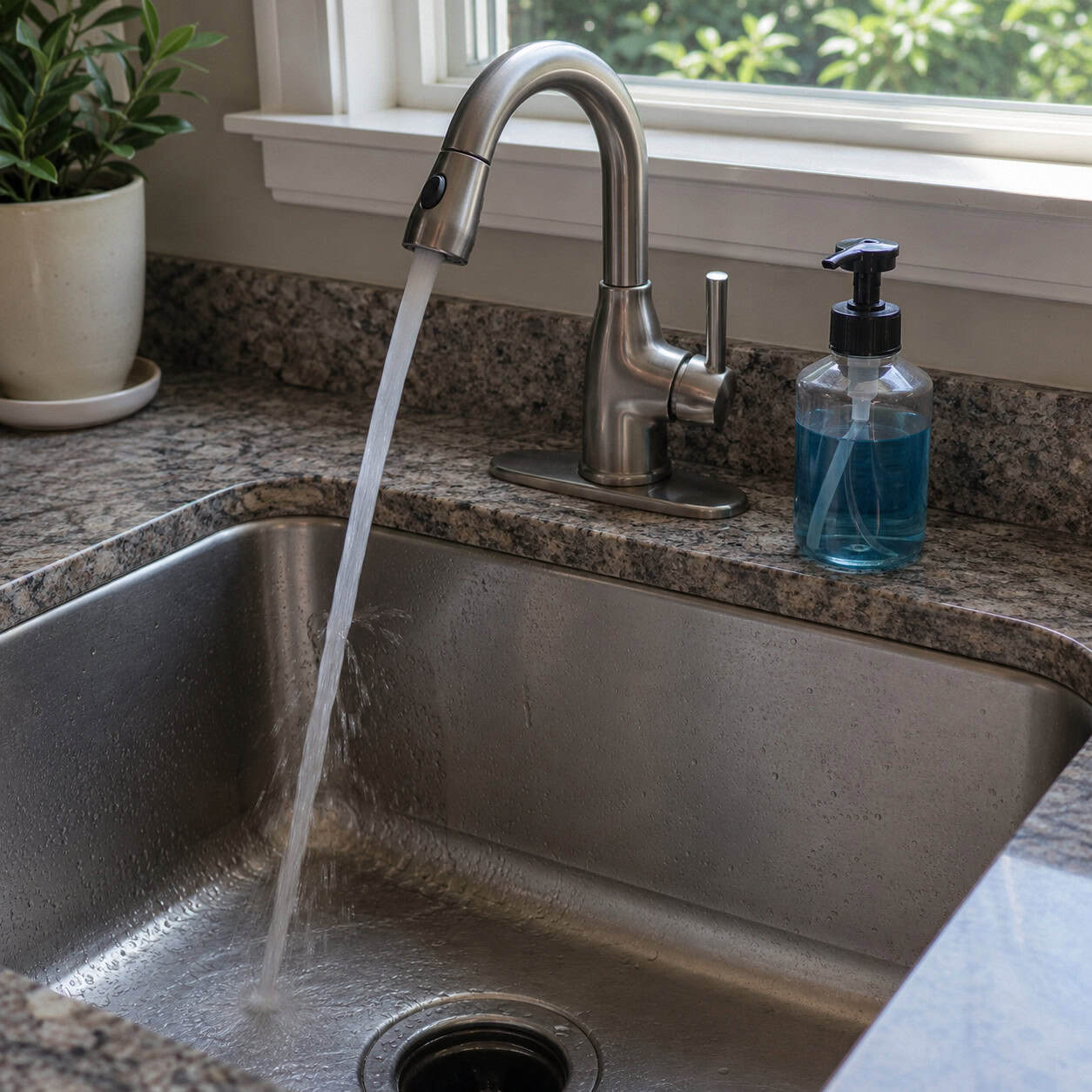 Off-Centering the Faucet for a Soap Hole