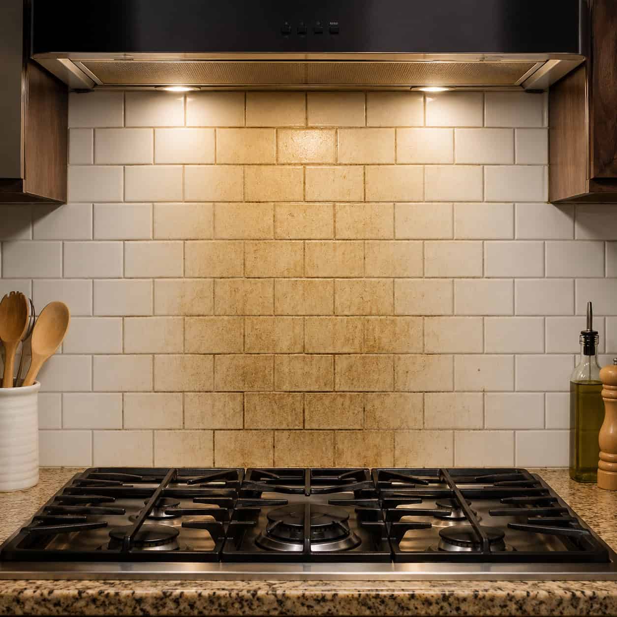 White Subway Tile with White Grout
