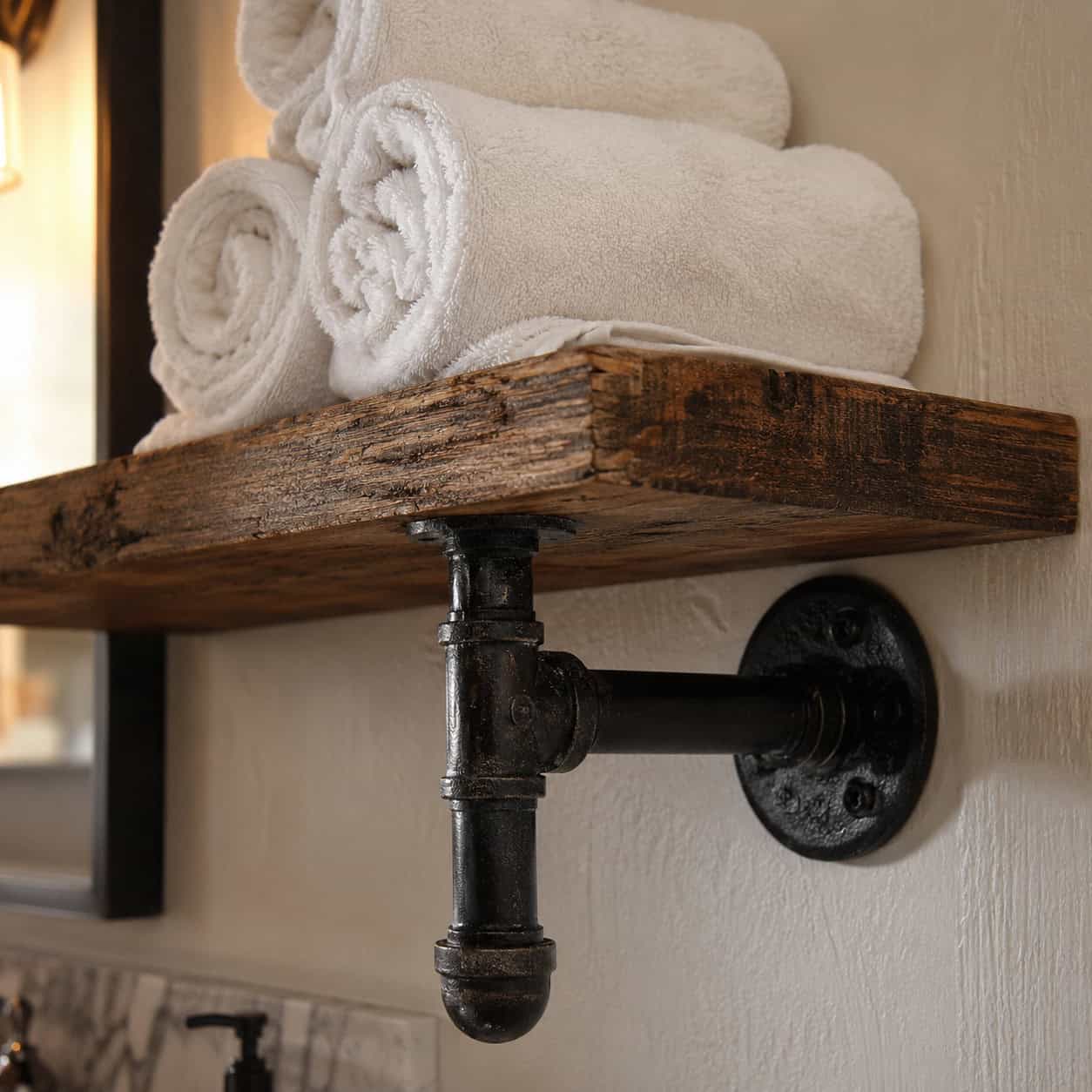 Industrial Pipe Open Shelving