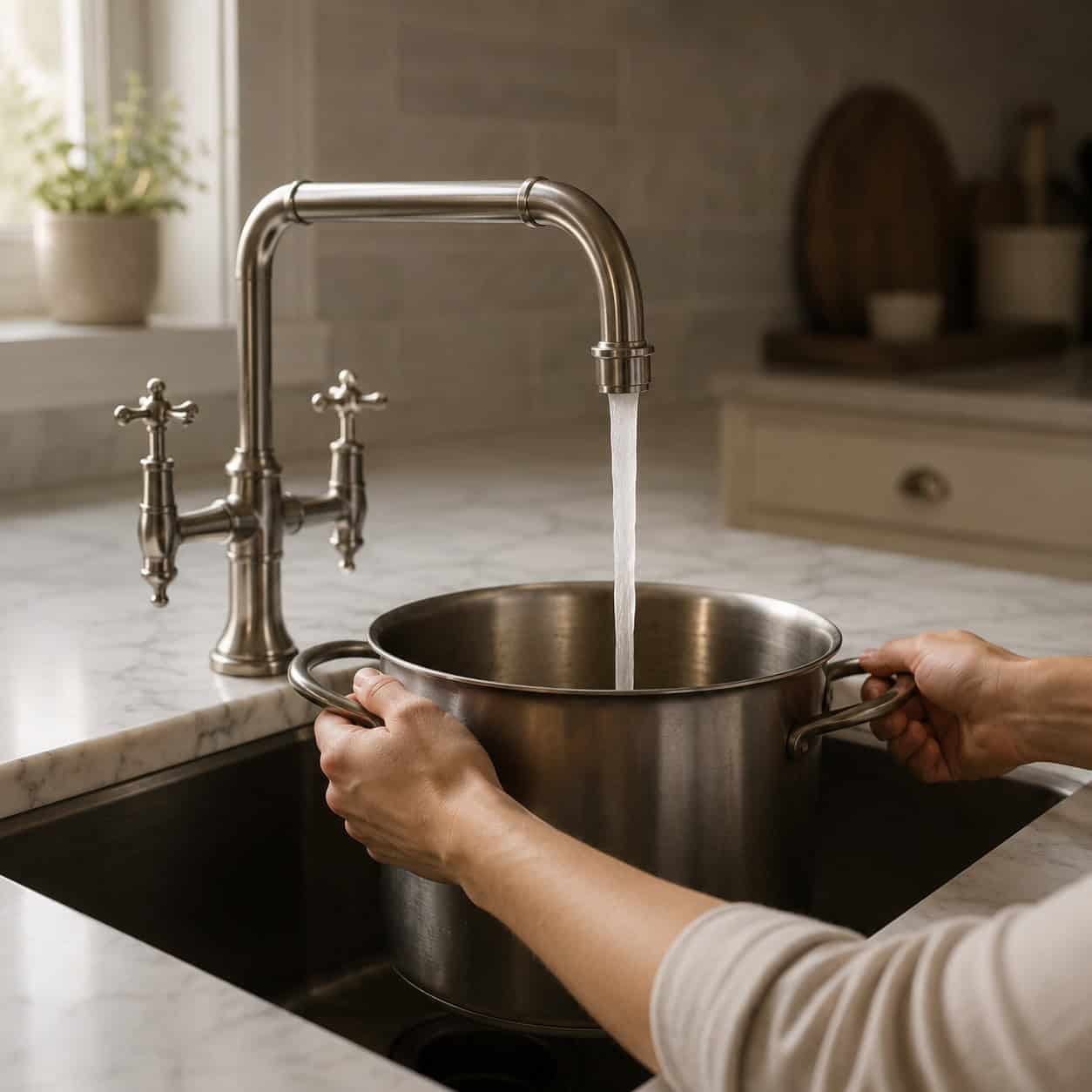 A Bridge Faucet With No Sprayer