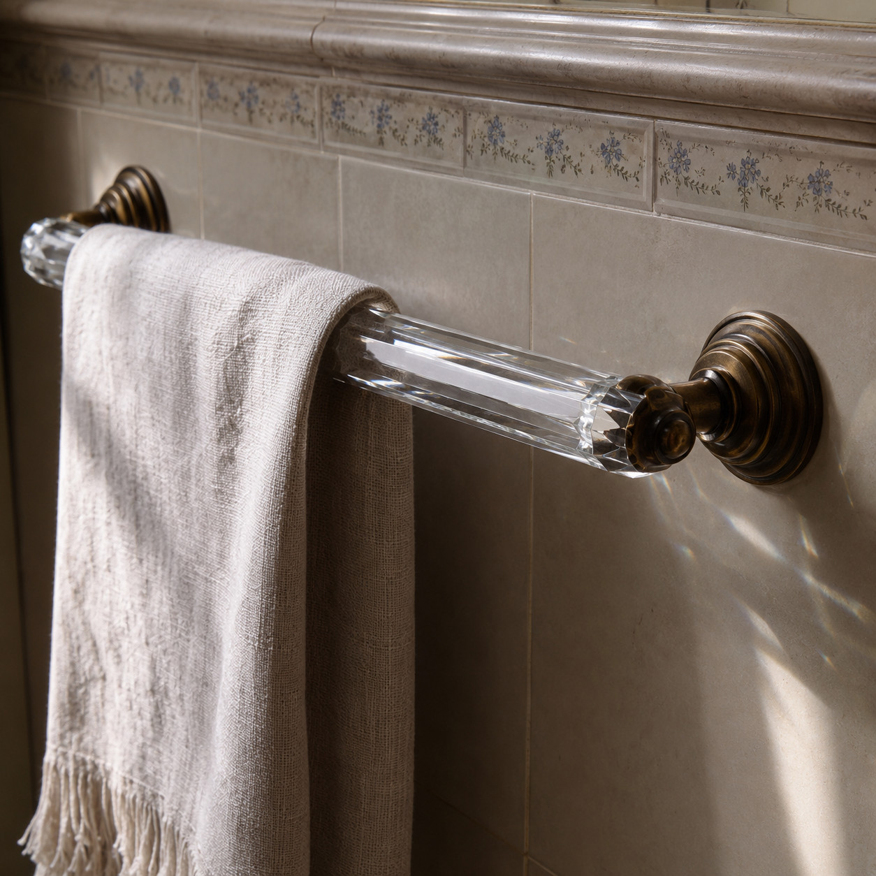 Glass-Rod Towel Bars