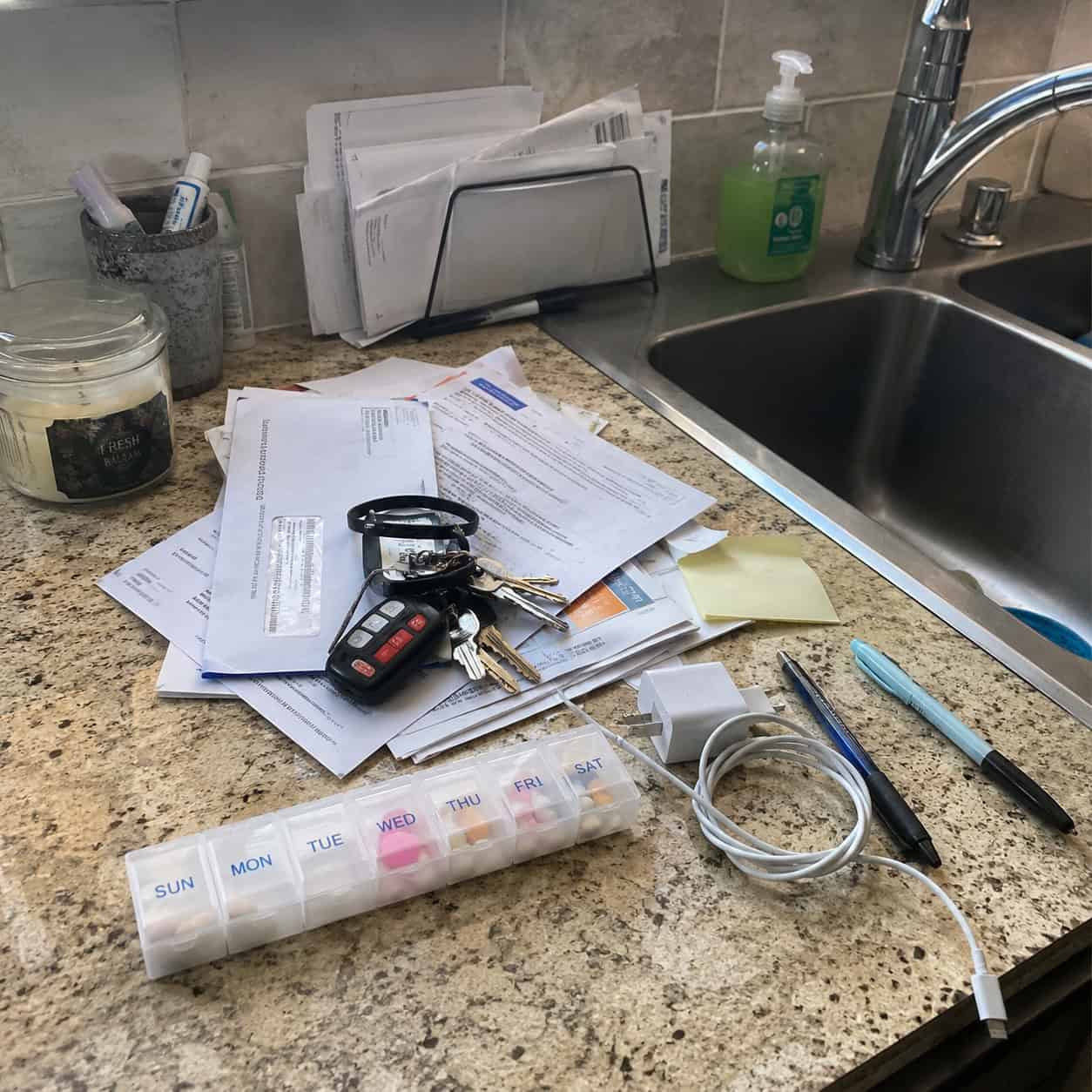 The Countertop "Drop Zone" Beside the Sink