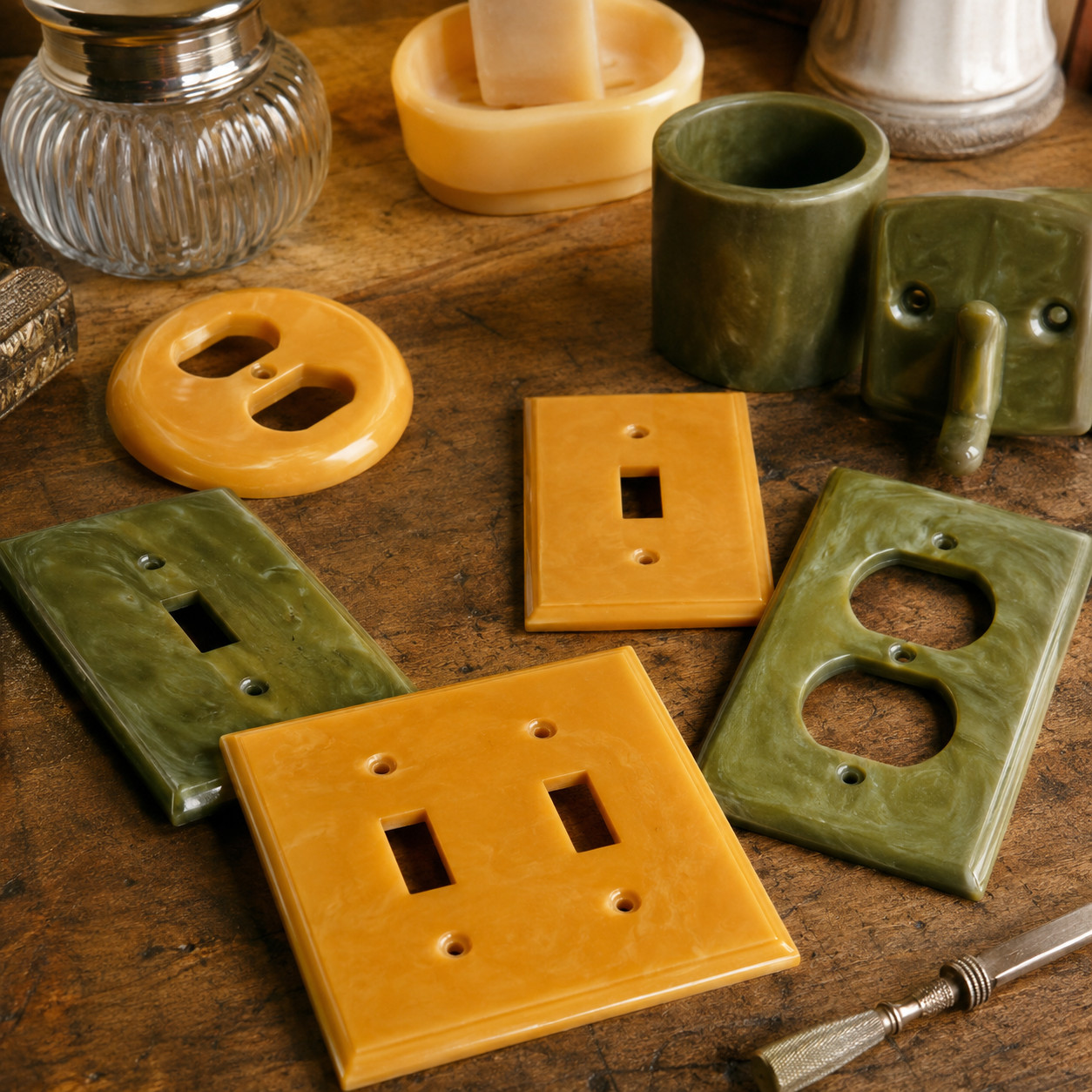 Bakelite Switch Plates & Accessories