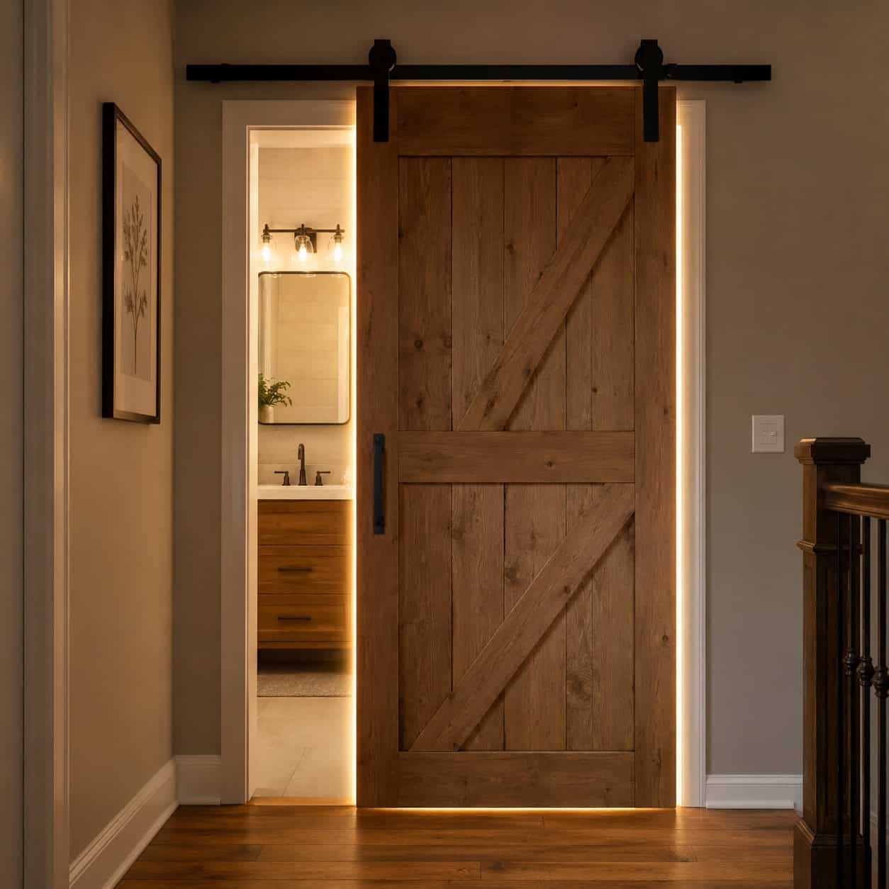 Barn Doors on the Bathroom