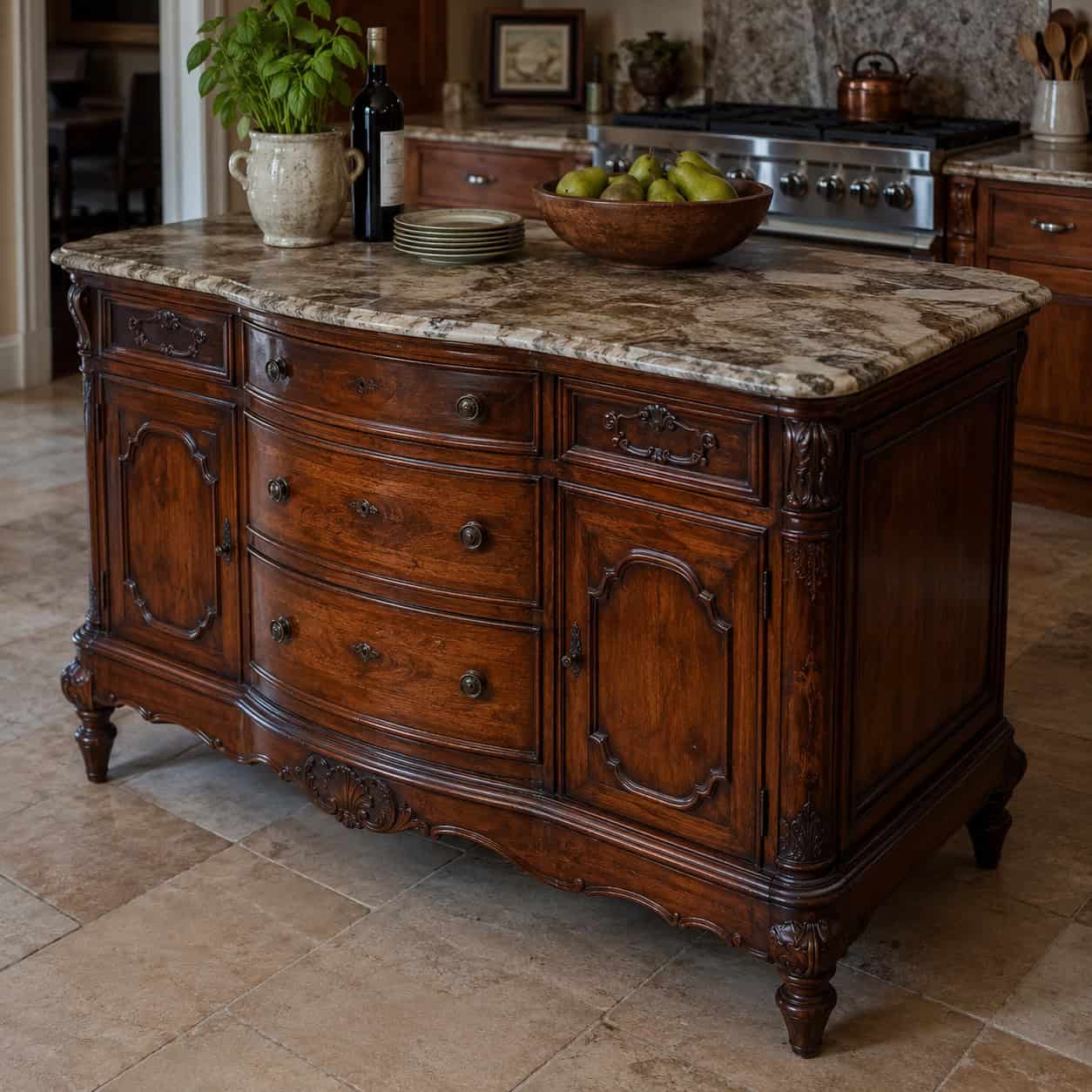Bring in a Freestanding Island or Dairy Table