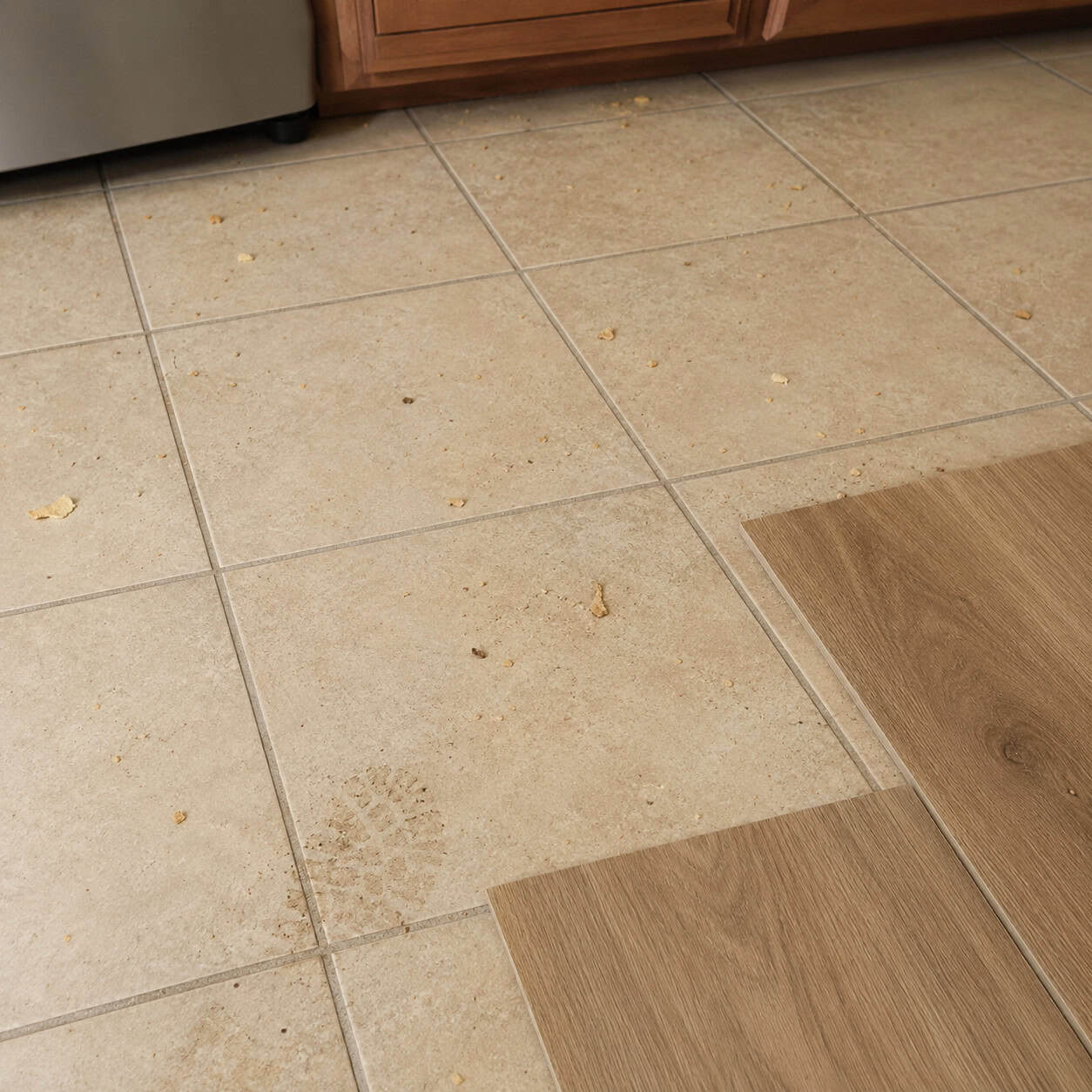 Builder-Grade Beige Tile Floors