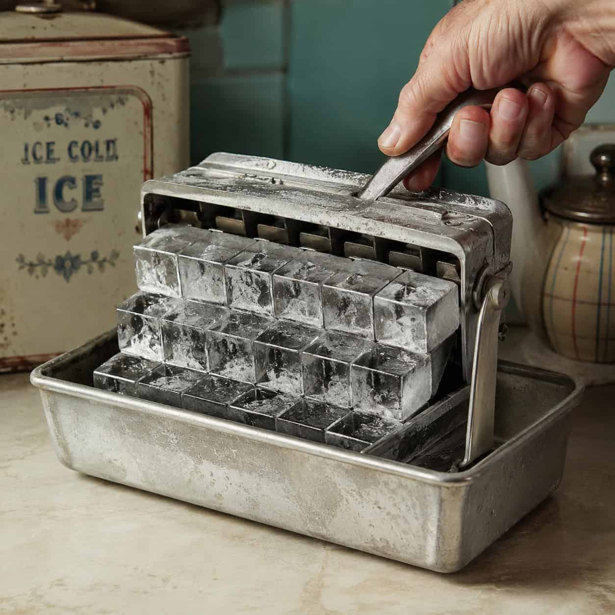 Aluminum Lever Ice Cube Tray