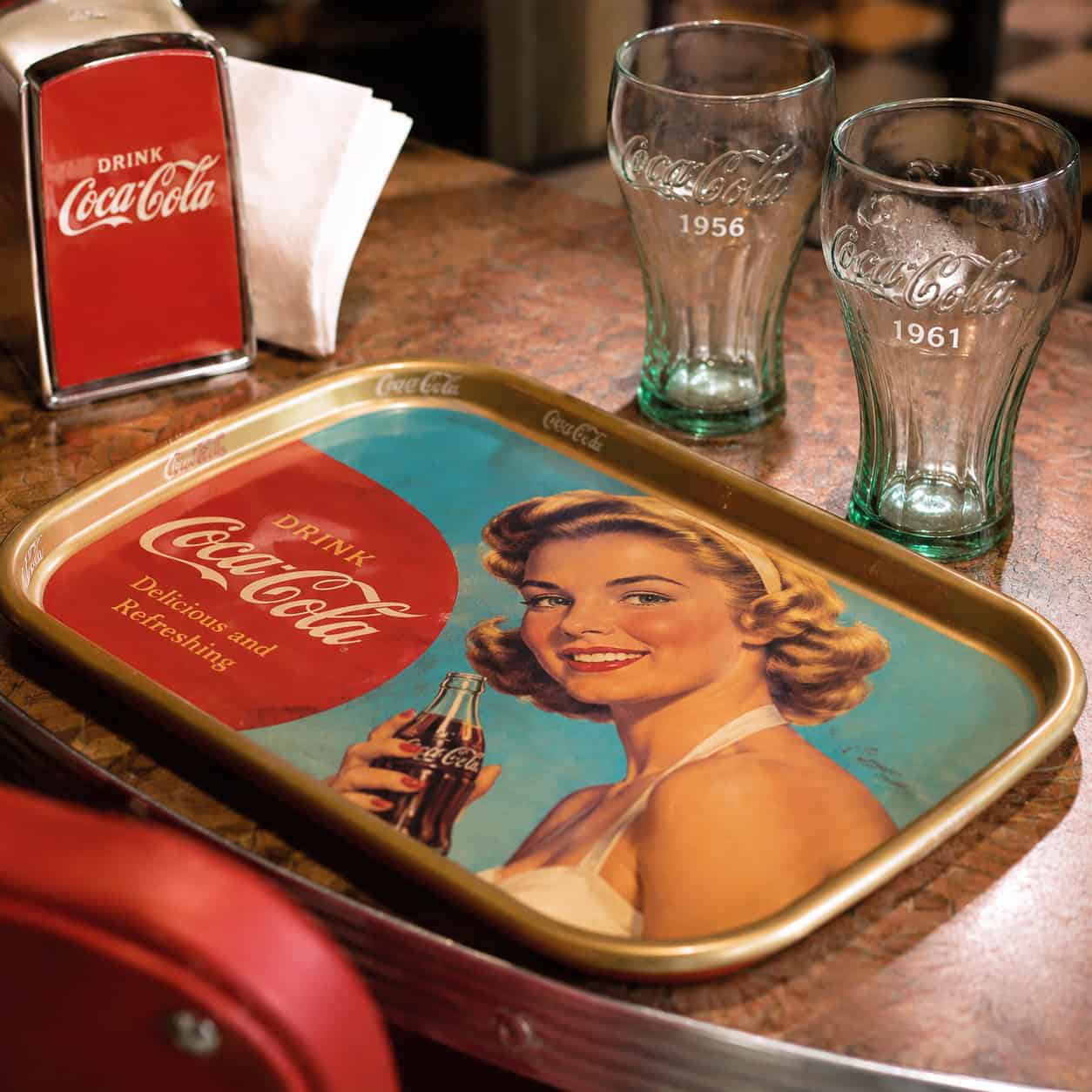 Coca-Cola Glasses & Serving Trays