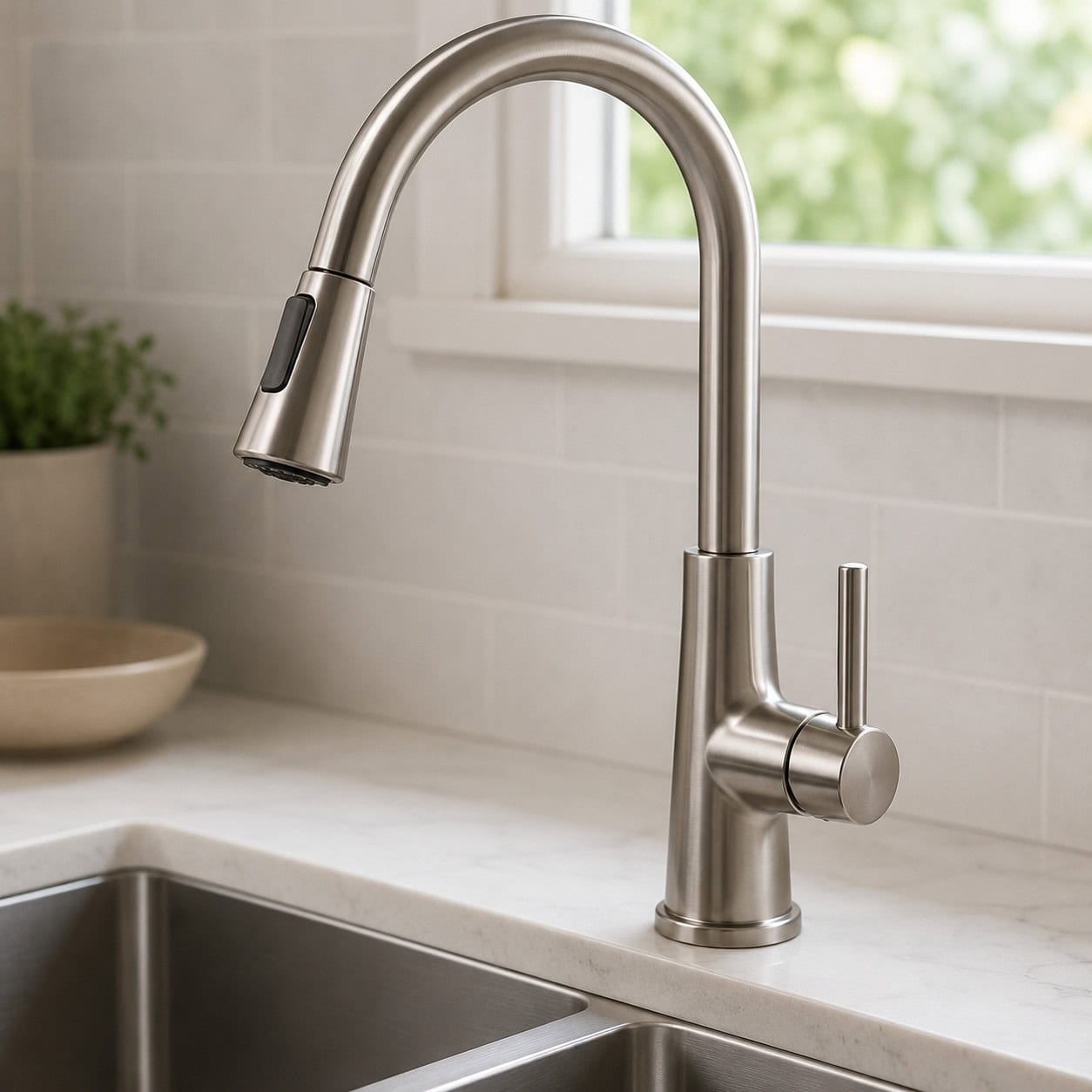 Brushed Nickel Faucet Finish