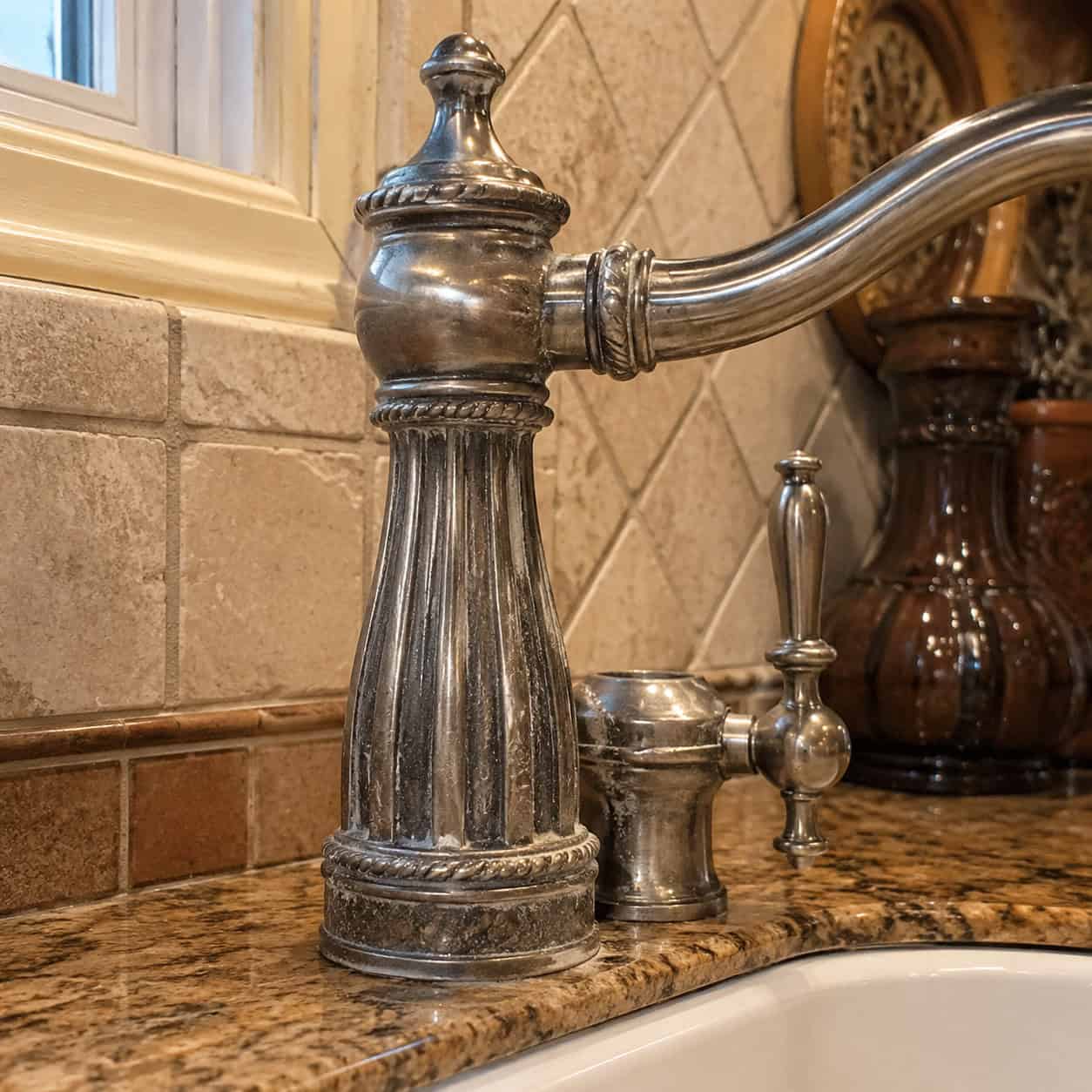Rope-Trim and Fluted Ornate Faucet Bodies