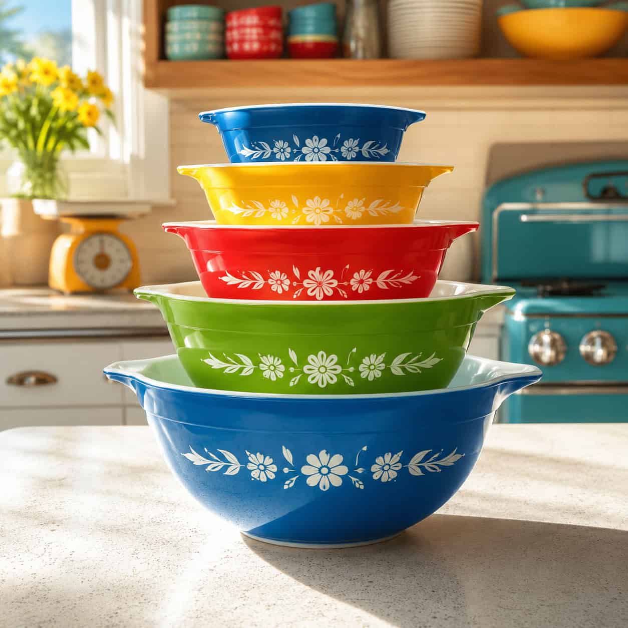 Vintage Nesting Mixing Bowl Sets (unfaded paint)