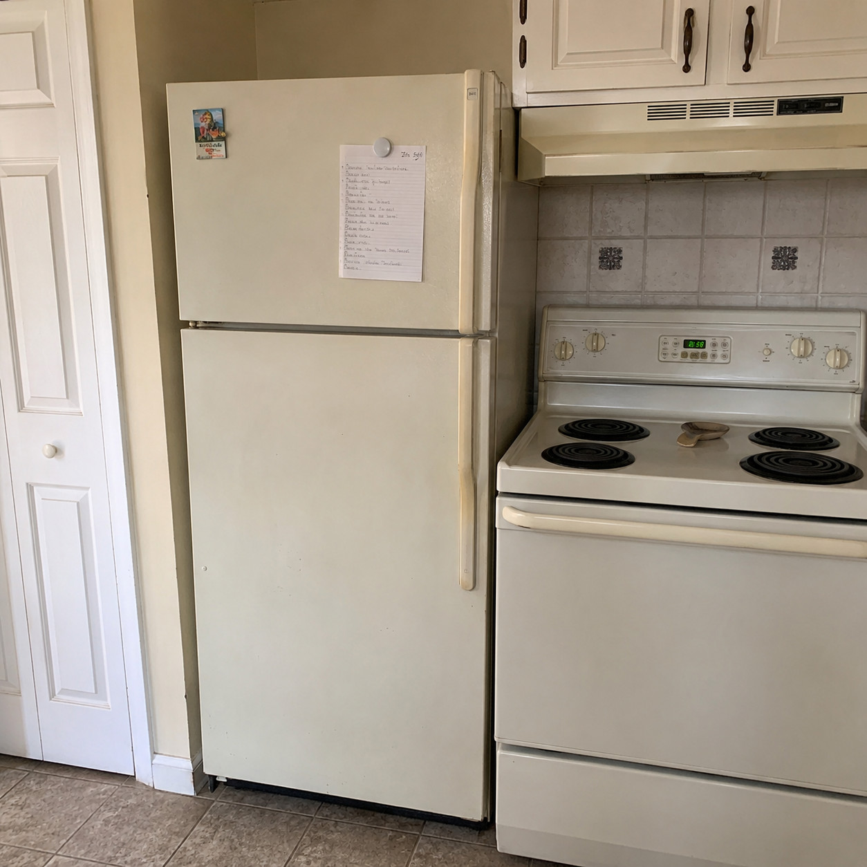 Bisque / almond-colored appliances