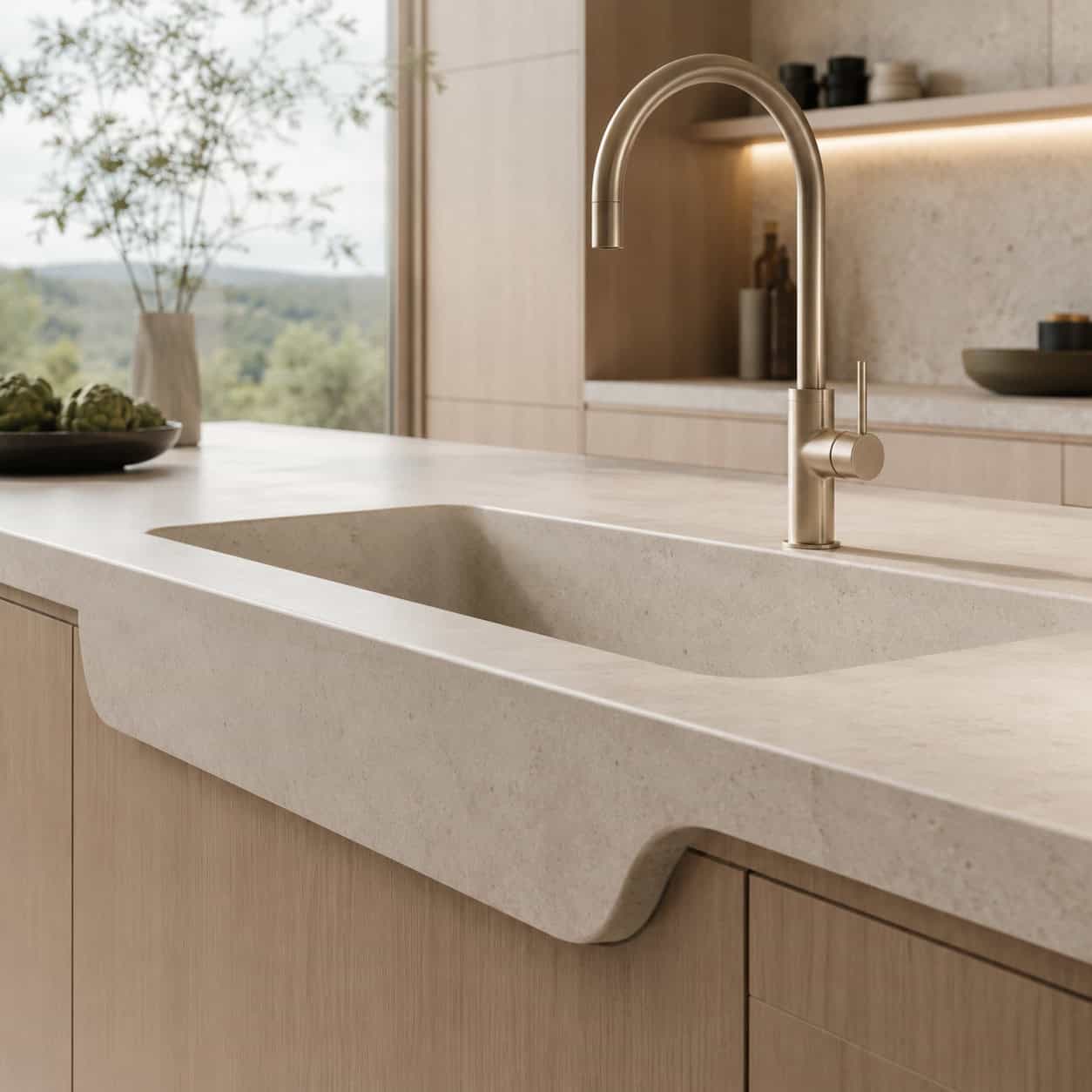 Waterfall-Edge Sink