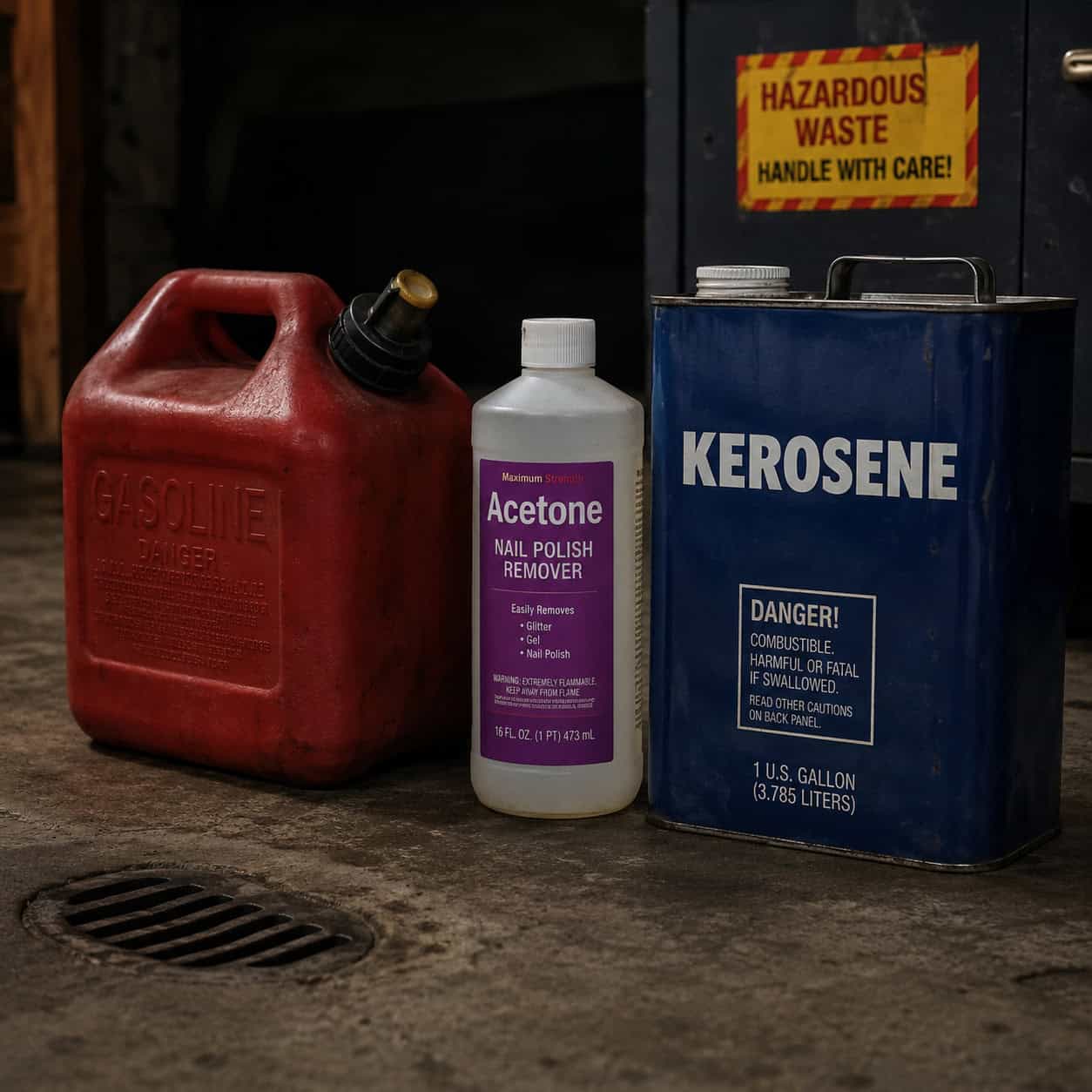Flammables (Gasoline, Nail Polish Remover, Kerosene)