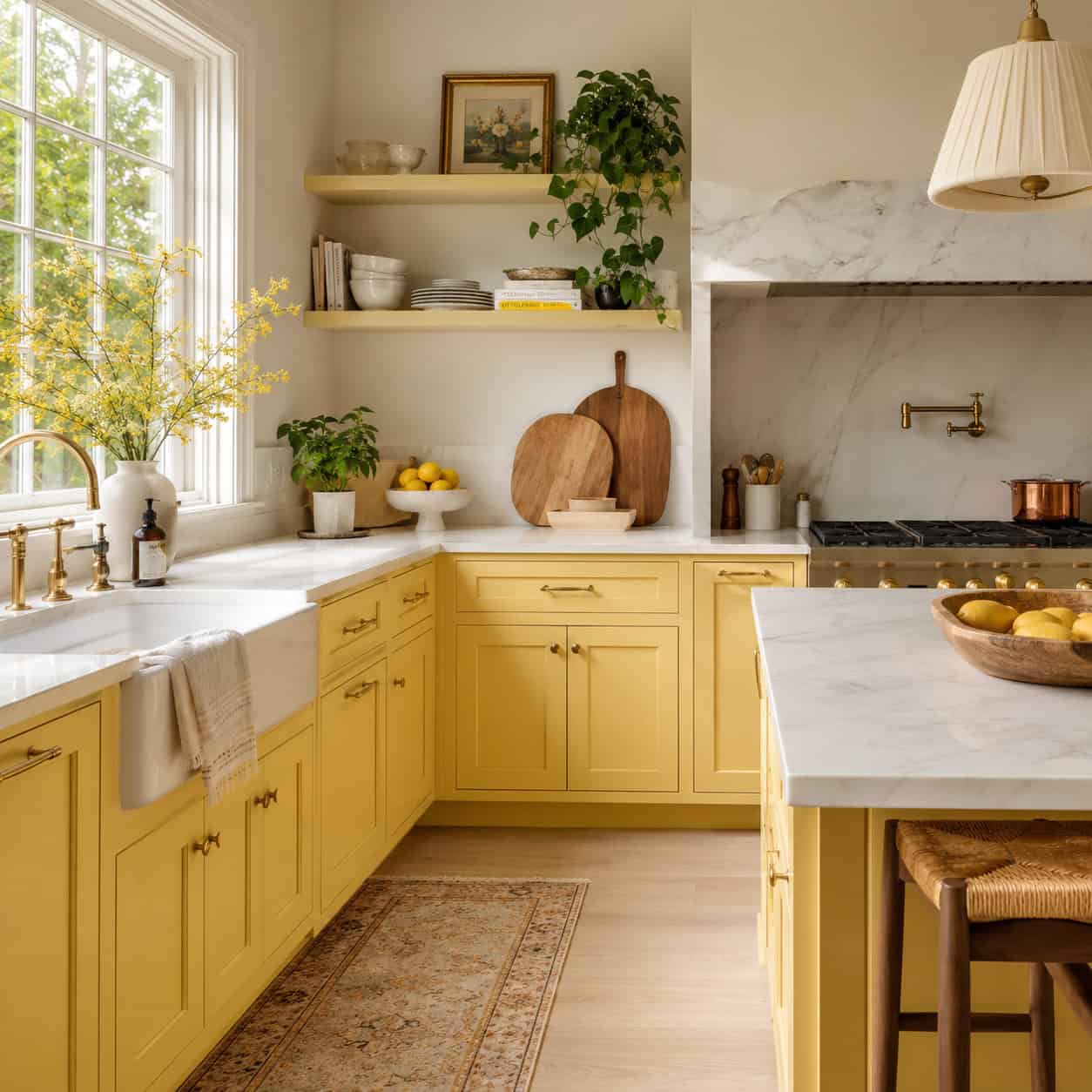 Butter Yellow and Trend-Color Cabinets
