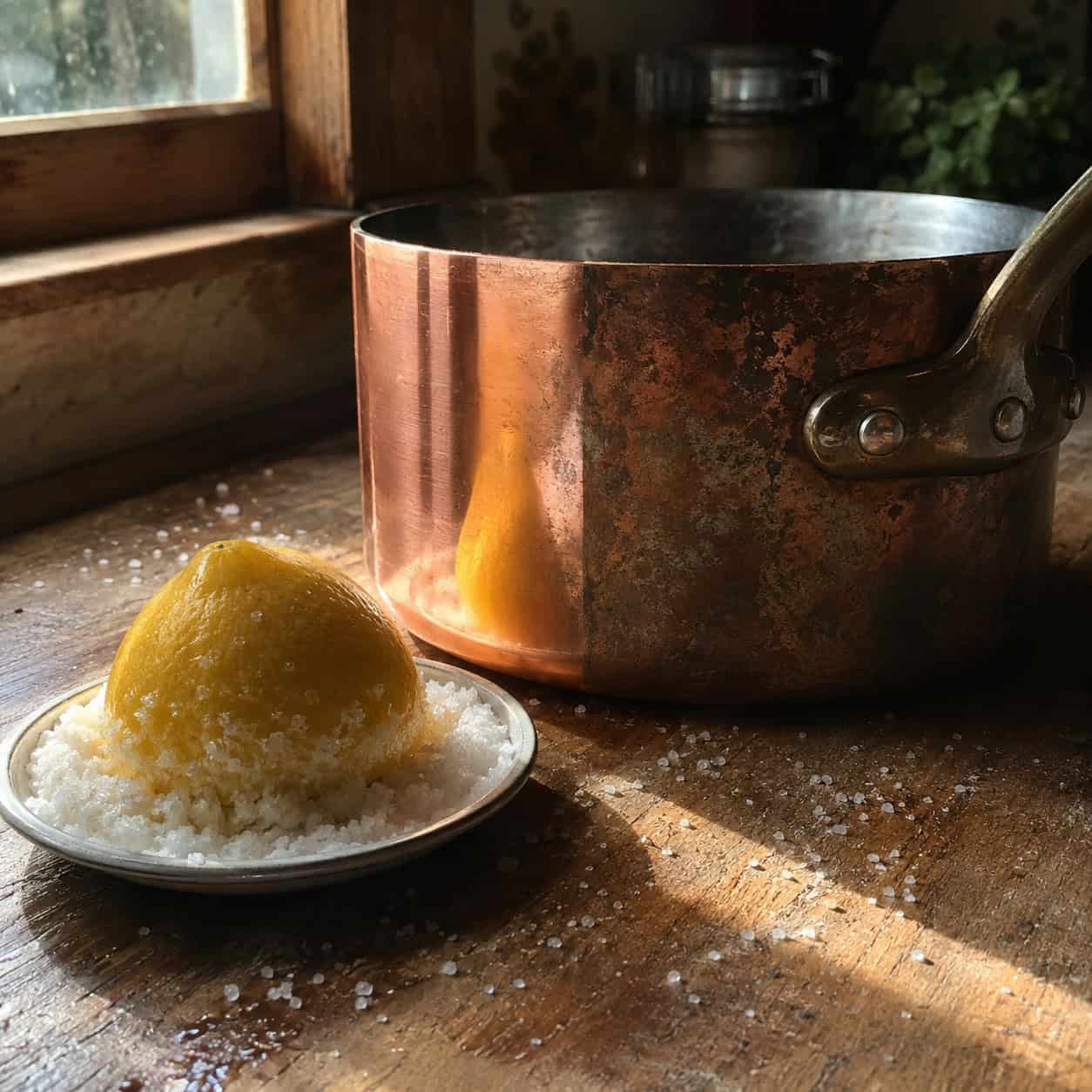 Half a Lemon Dipped in Coarse Salt