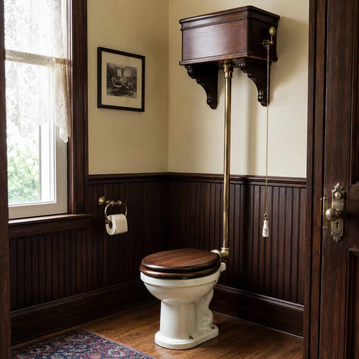 High-Tank Pull-Chain Toilet