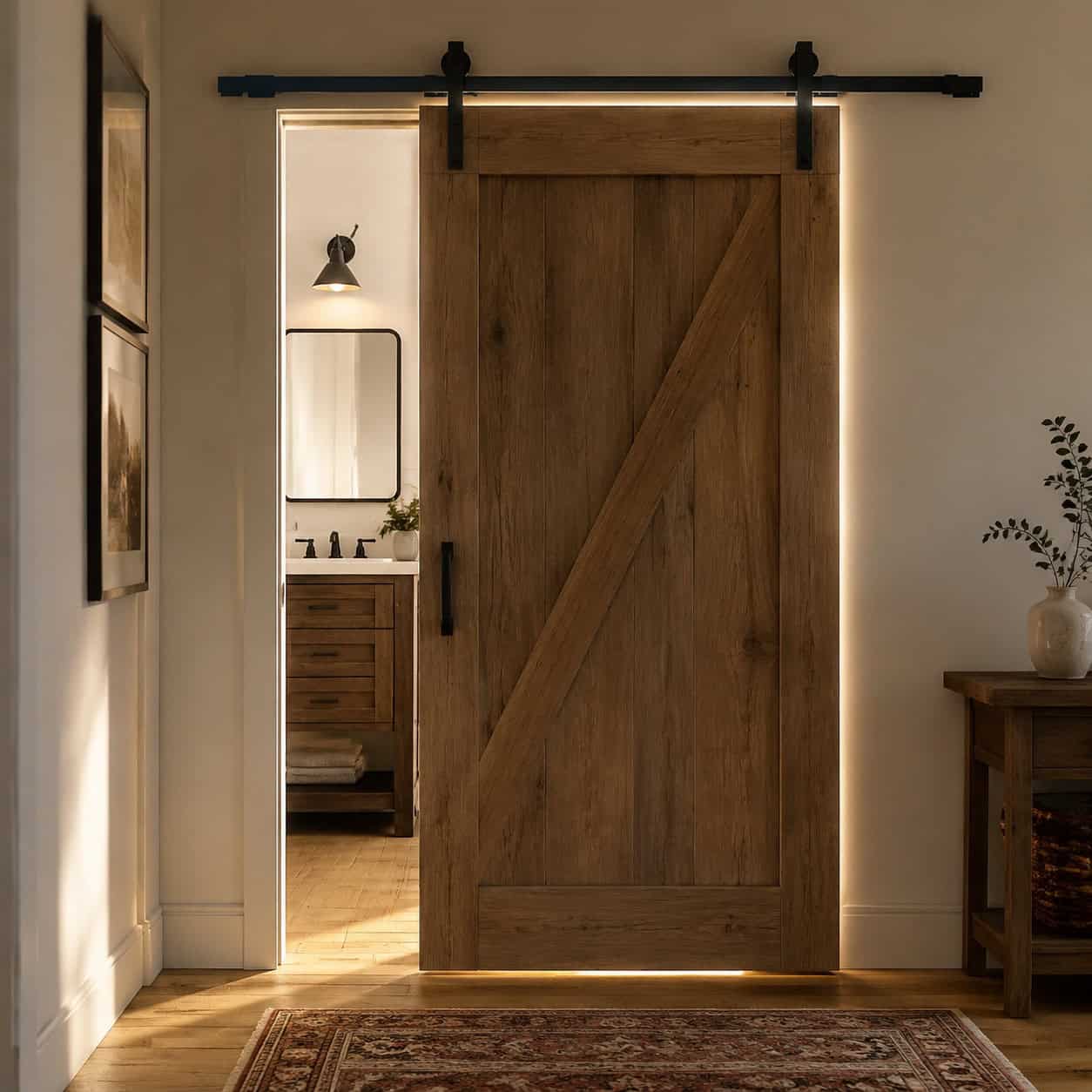 The Barn Door on the Bathroom