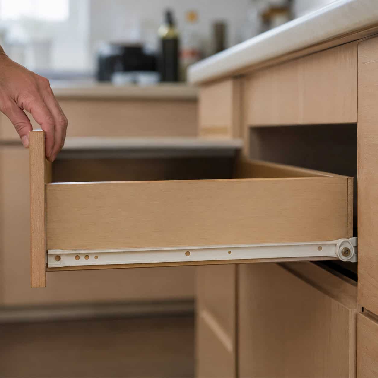 Bottom-mount roller drawer glides