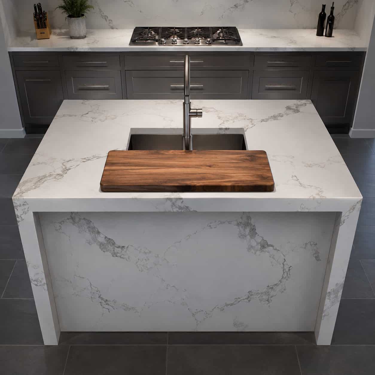 The Perfectly Centered Island Sink