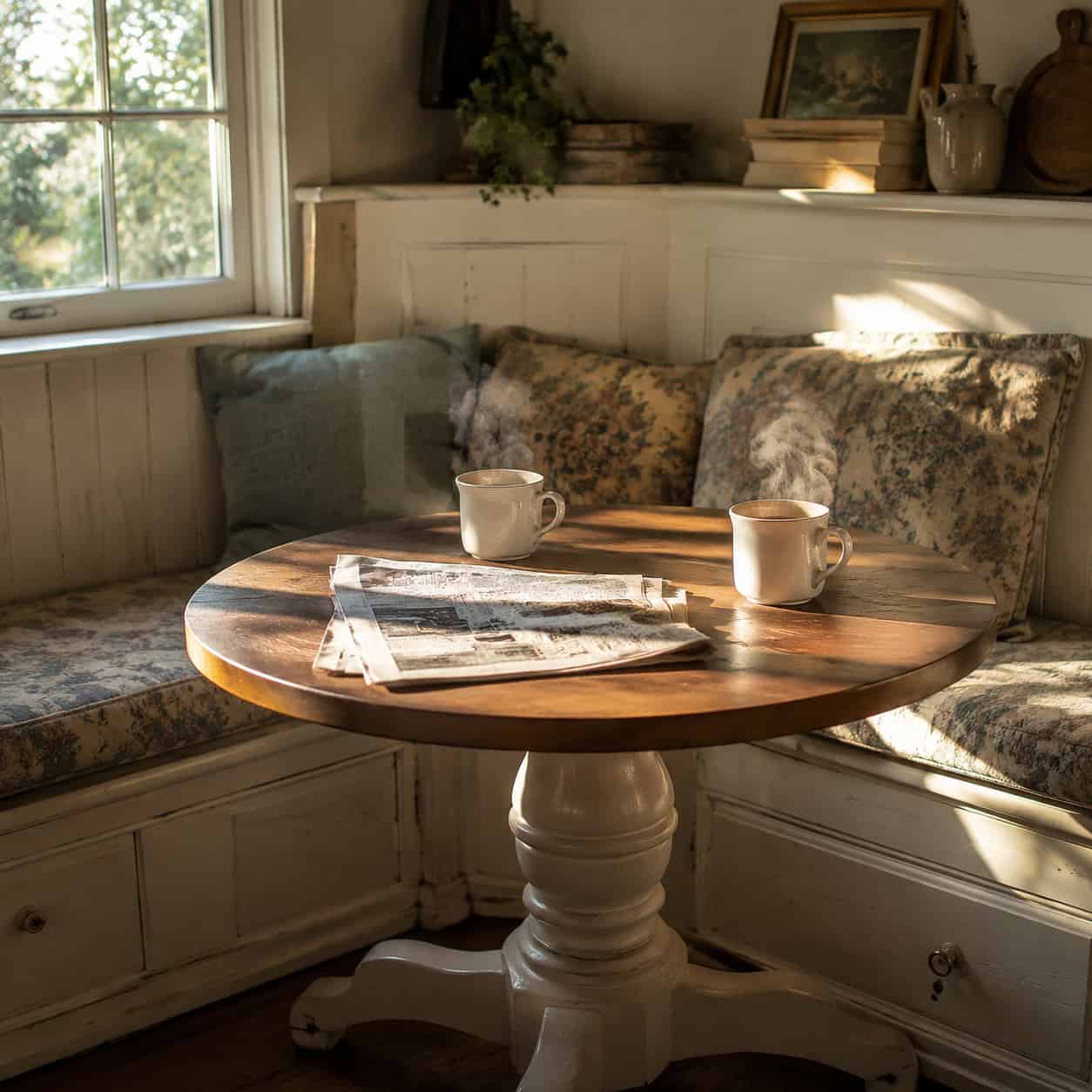 The Breakfast Nook Built Into the Corner