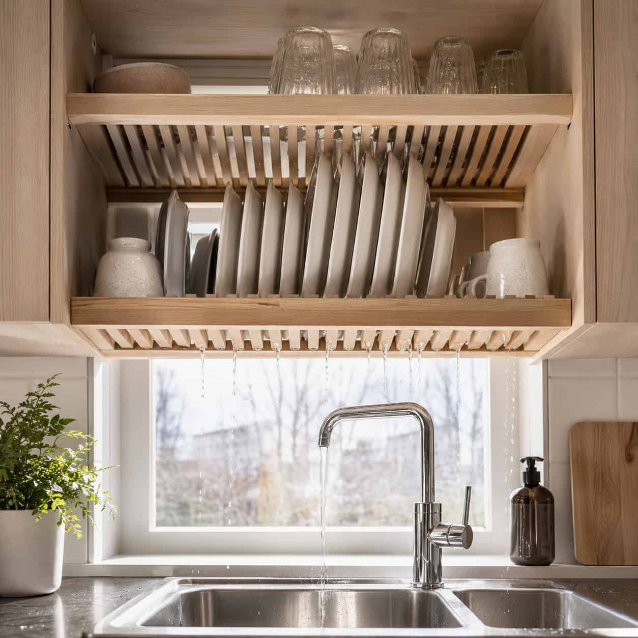 The Dish-Draining Cupboard Above the Sink