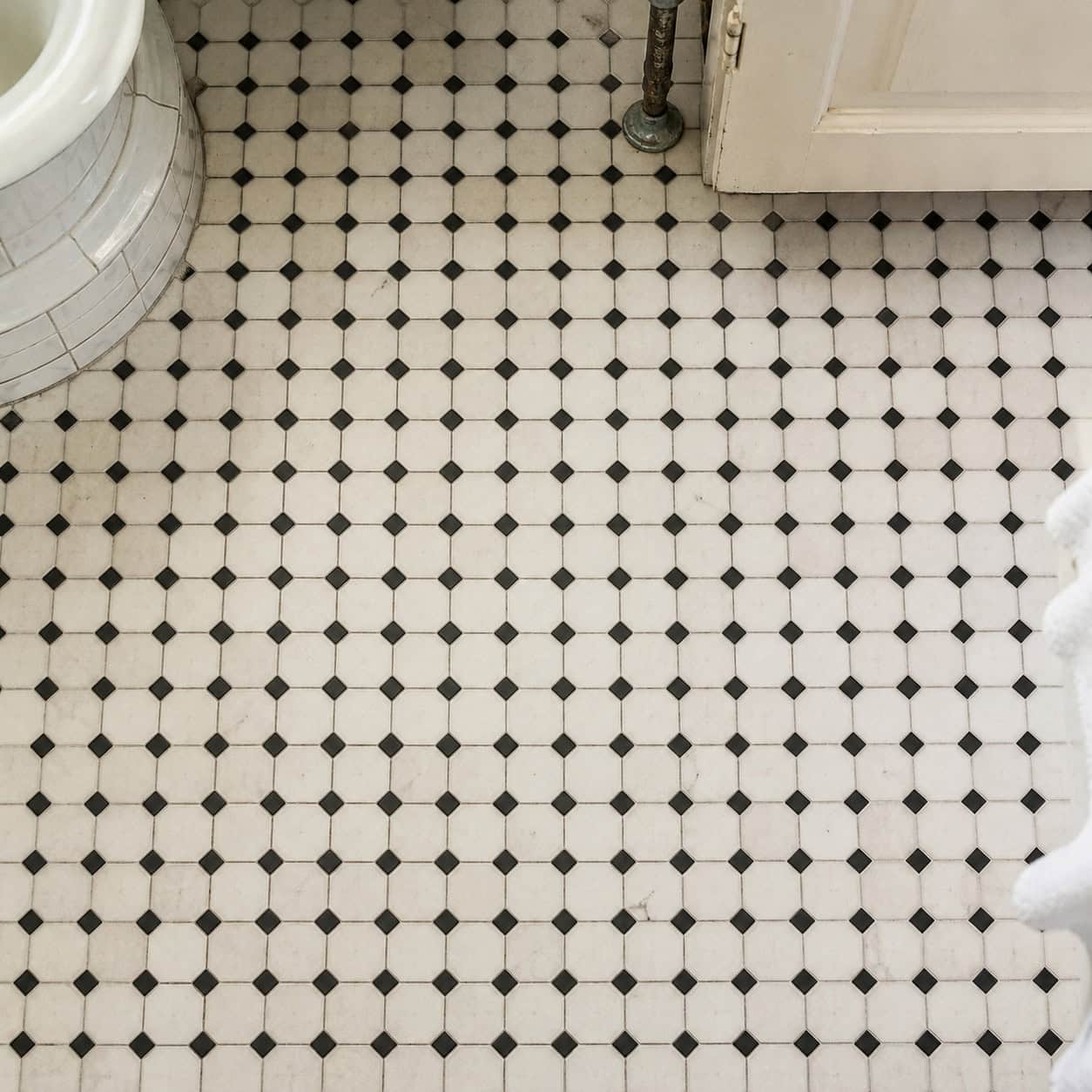 Octagon-and-Dot Floor Tile