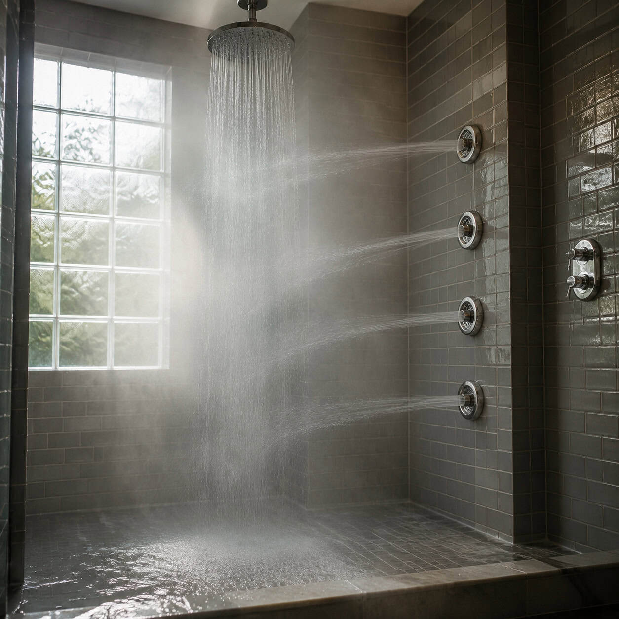 Body Spray Jets in the Shower