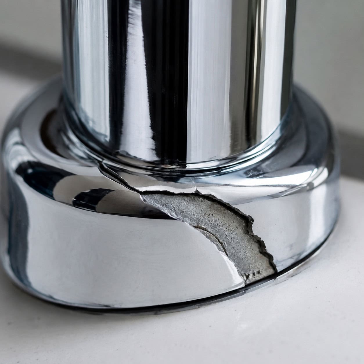 Chrome plating over a zinc body