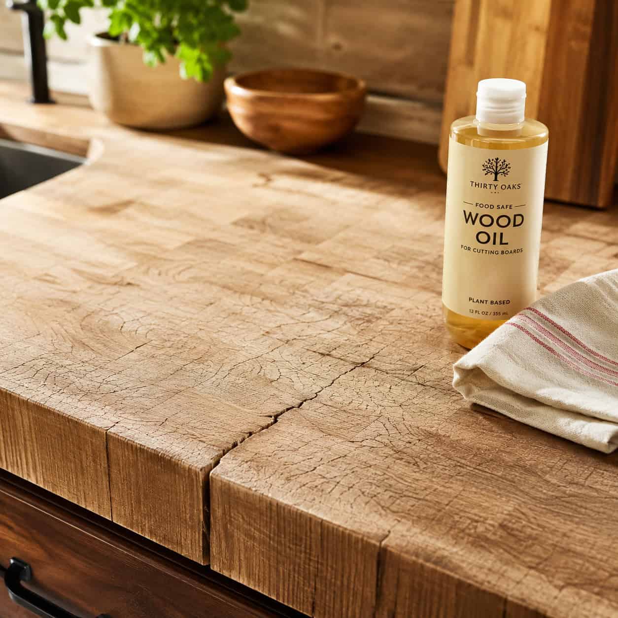 Never oiling your butcher block