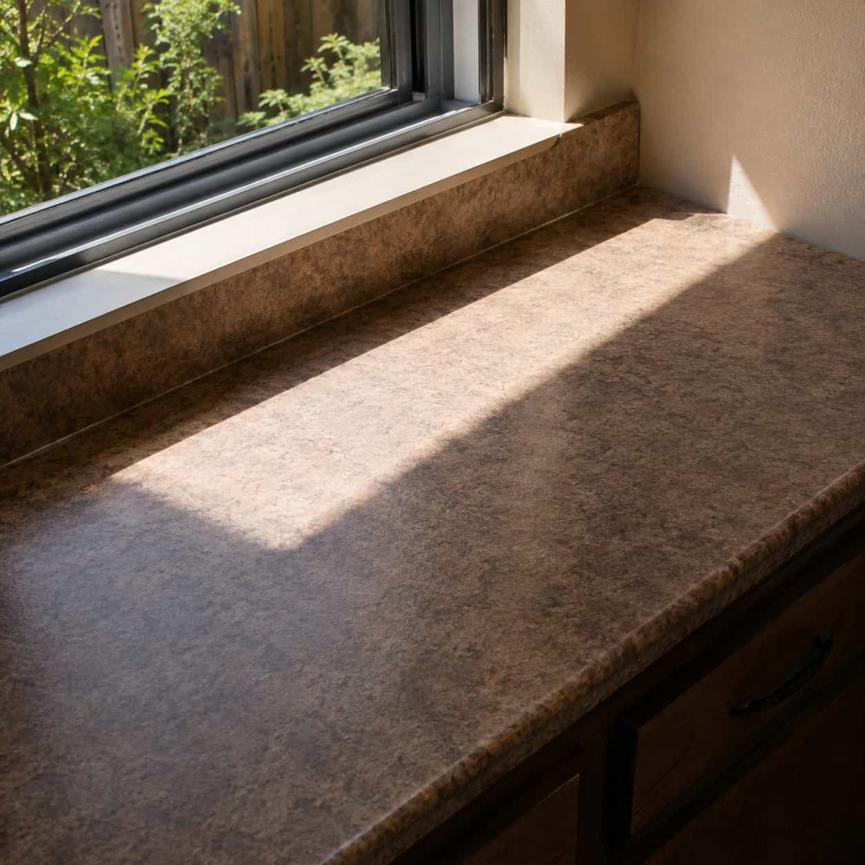 Leaving the blinds open on a sunny counter