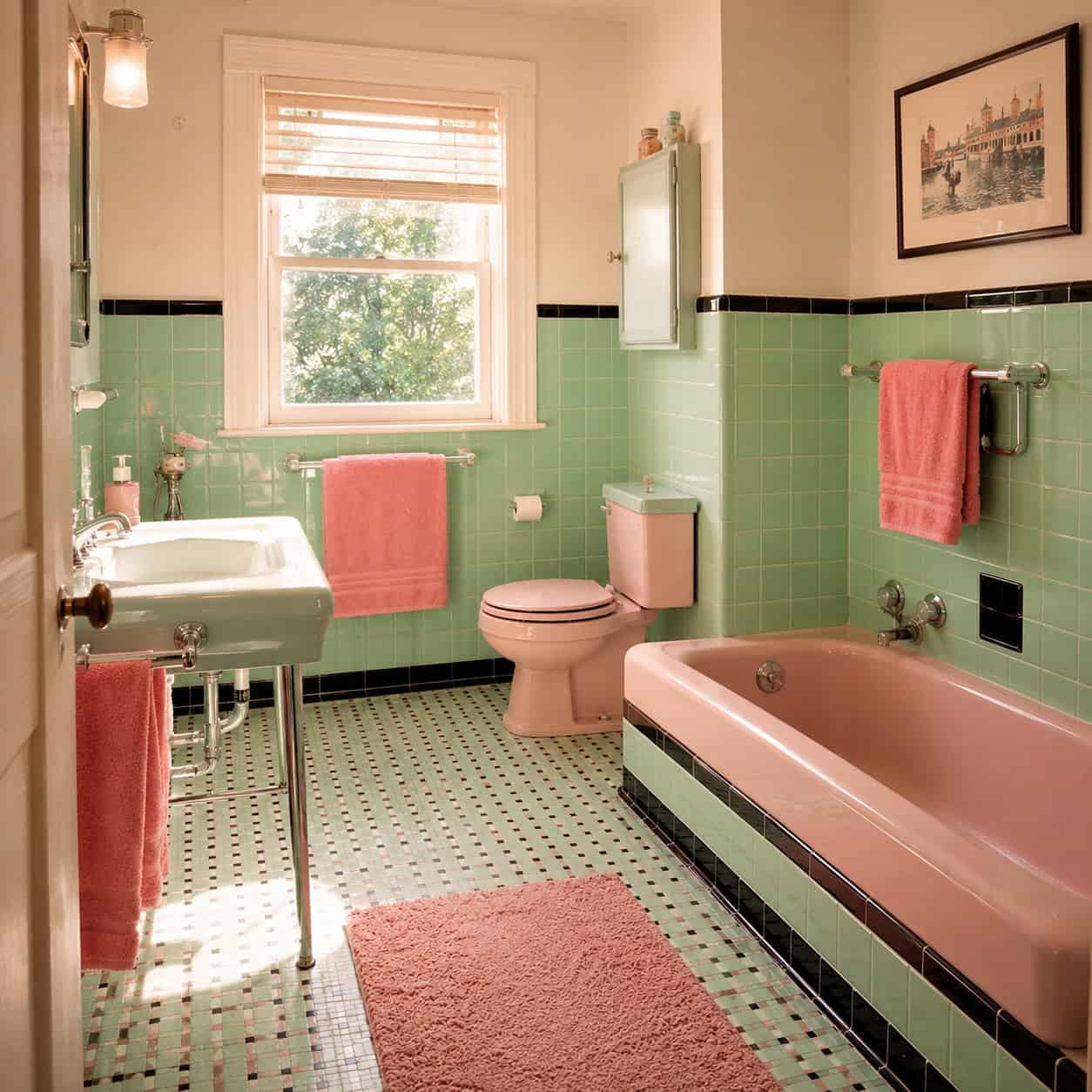 Mint-Green, Black & Pink Color Combo